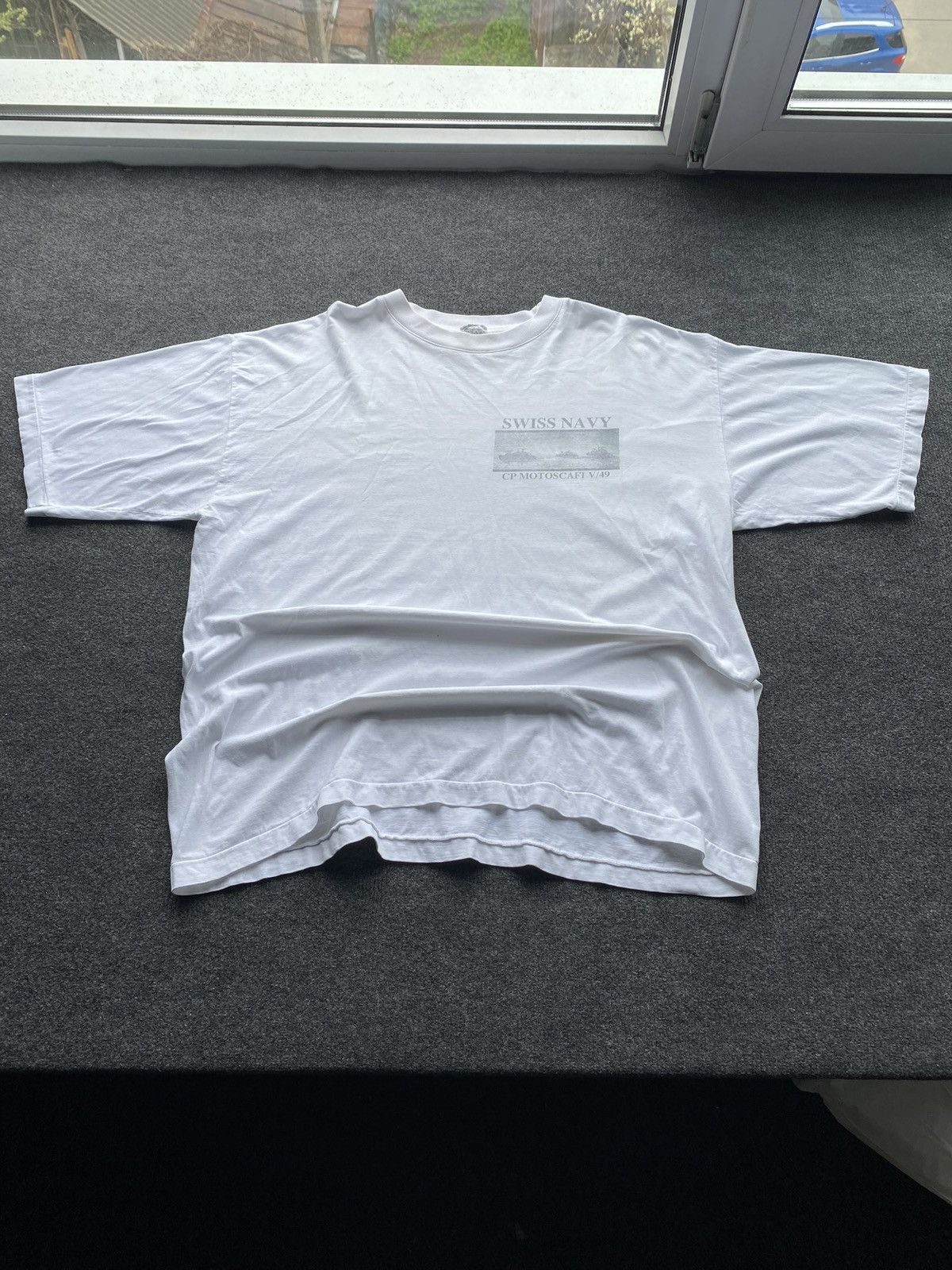 Other 🔥80s Switcher Swiss Navi CP Motoscafi v49 white tee rare vtg Size US XL / EU 56 / 4 - 1 Thumbnail