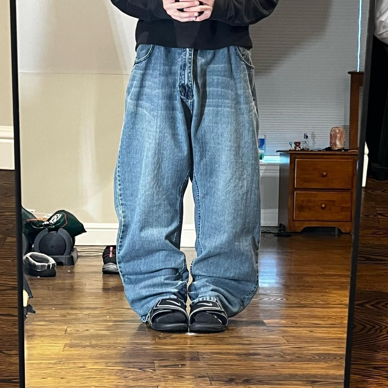 Vintage 2000s grunge phat farm baggy wide leg stonewash jeans | Grailed