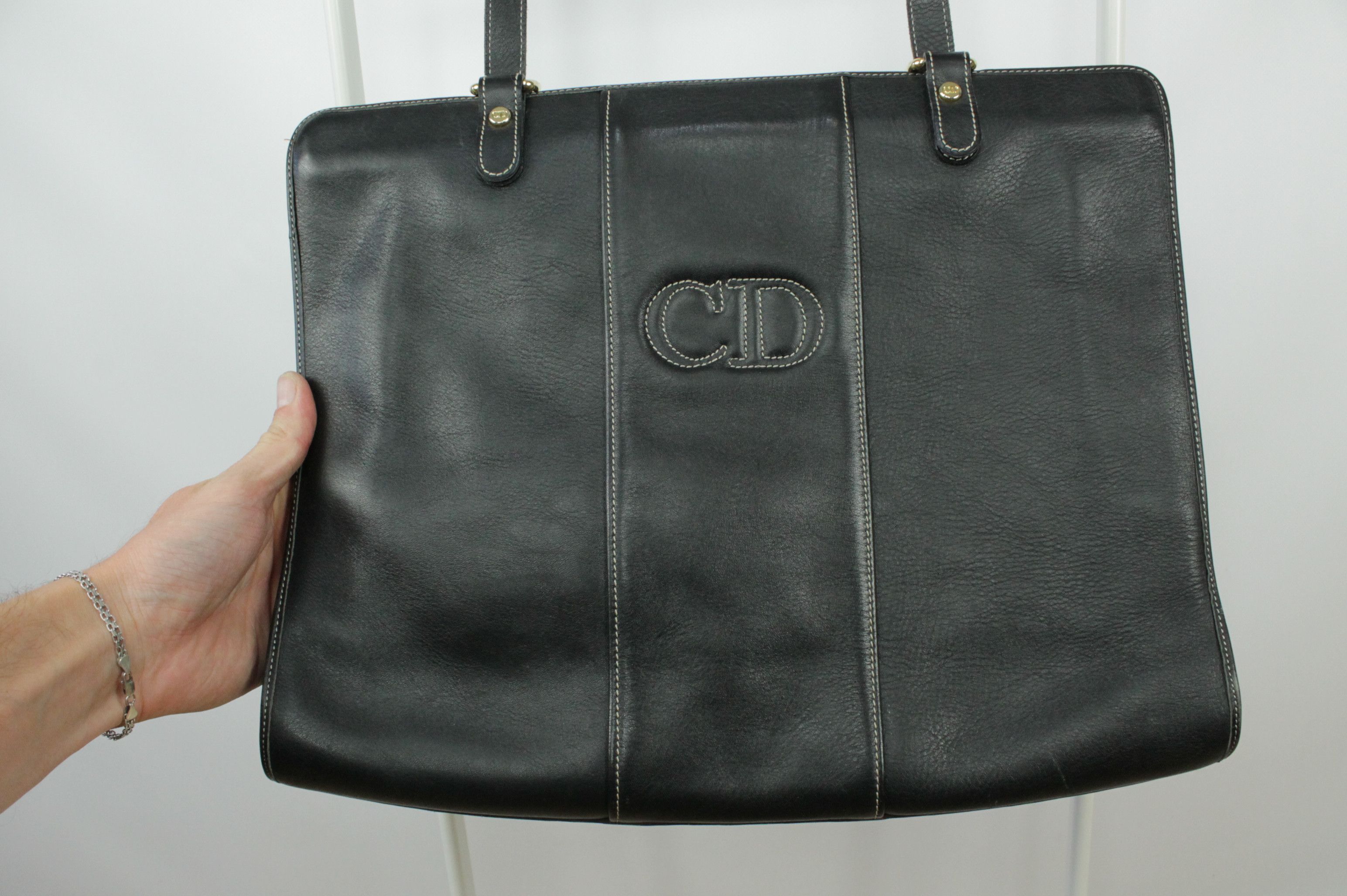 Christian Dior Monsieur Christian Dior Vintage Black Leather Shoulder Bag Size ONE SIZE - 3 Thumbnail