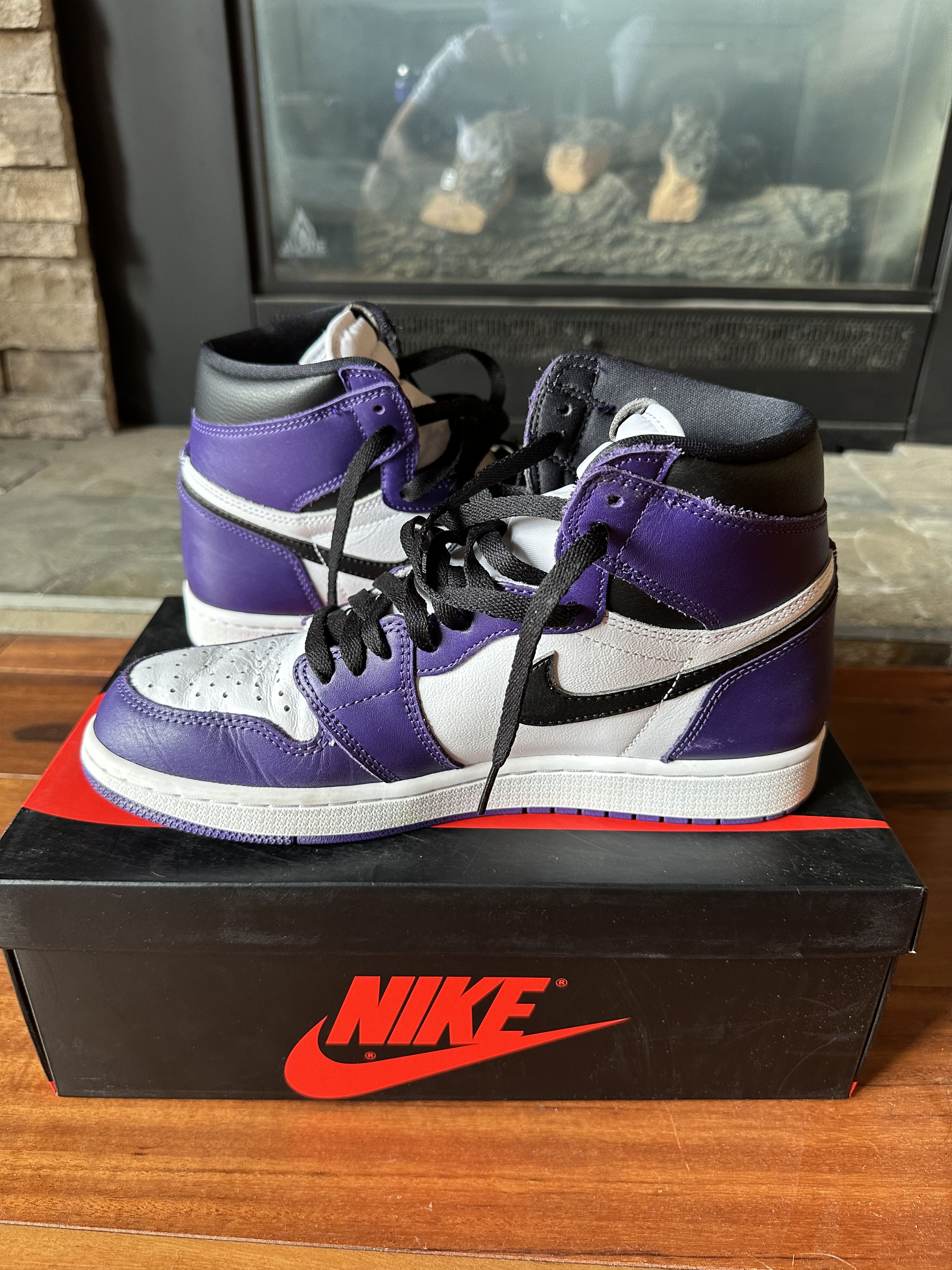 Jordan Brand Nike Air Jordan 1 High Court Purple Size US 8.5 / EU 41-42 - 6 Thumbnail