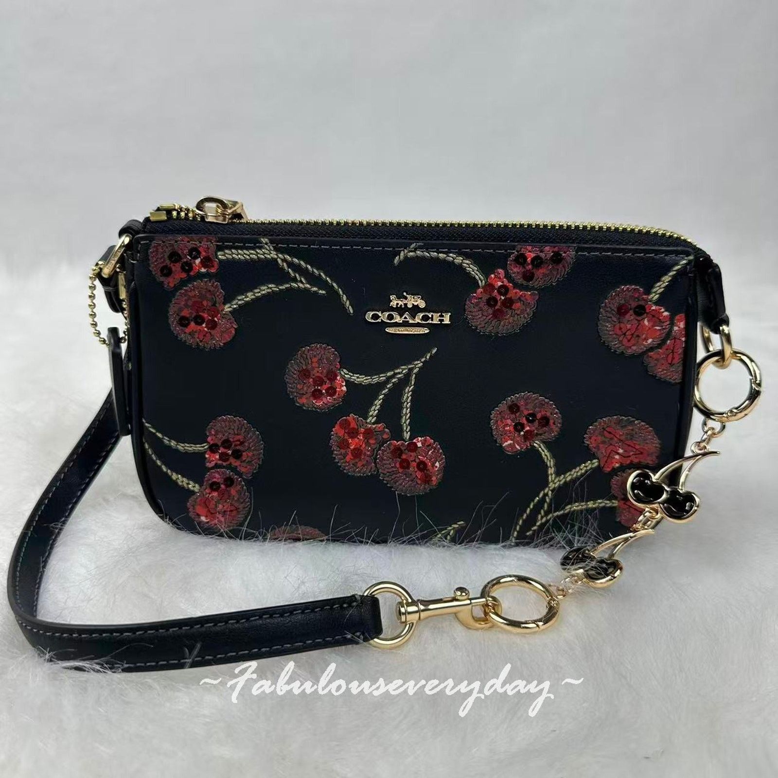 Coach Coach Nolita 19 With Cherry Print In Leather/Gold/Black Size ONE SIZE - 2 Thumbnail