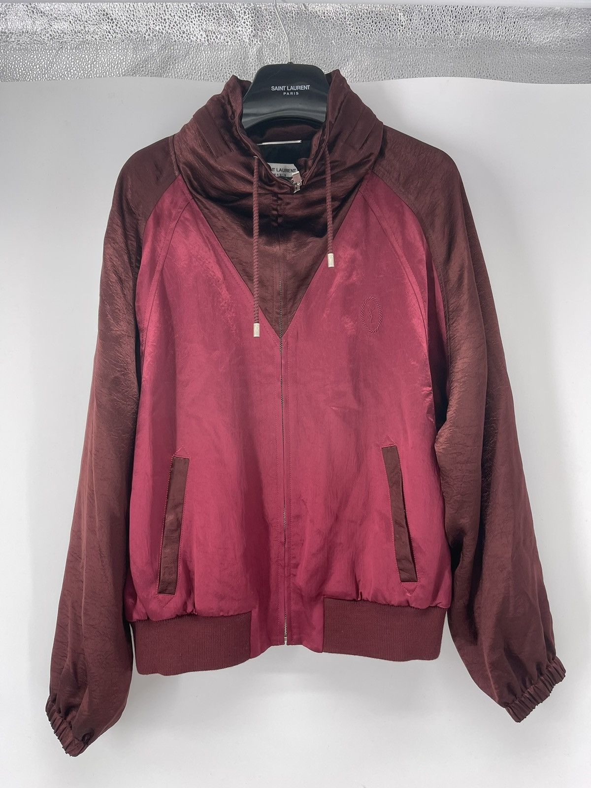 Saint Laurent Paris Saint Laurent Satin Zip Jacket Size 50 Size US M / EU 48-50 / 2 - 2 Thumbnail