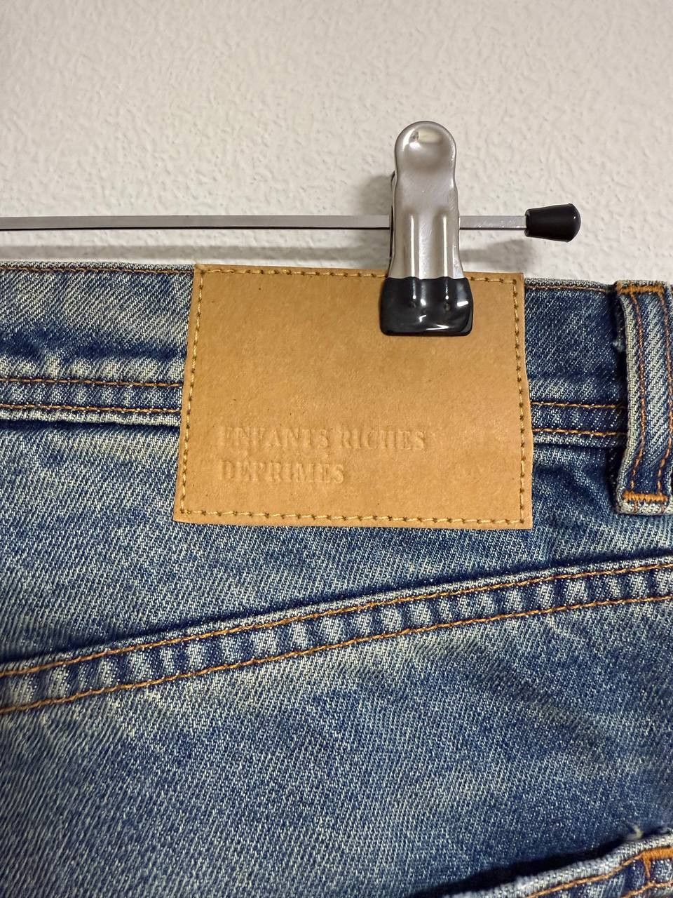 Enfants Riches Deprimes Faded Blue Distressed Straight Cotton Jeans Size US 30 / EU 46 - 5 Thumbnail