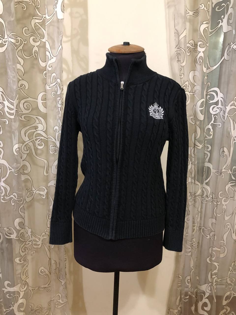 Polo Ralph Lauren L-RL Ralph Lauren Active Sweater Jacket Knit Cotton Crest Size L / US 10 / IT 46 - 1 Thumbnail