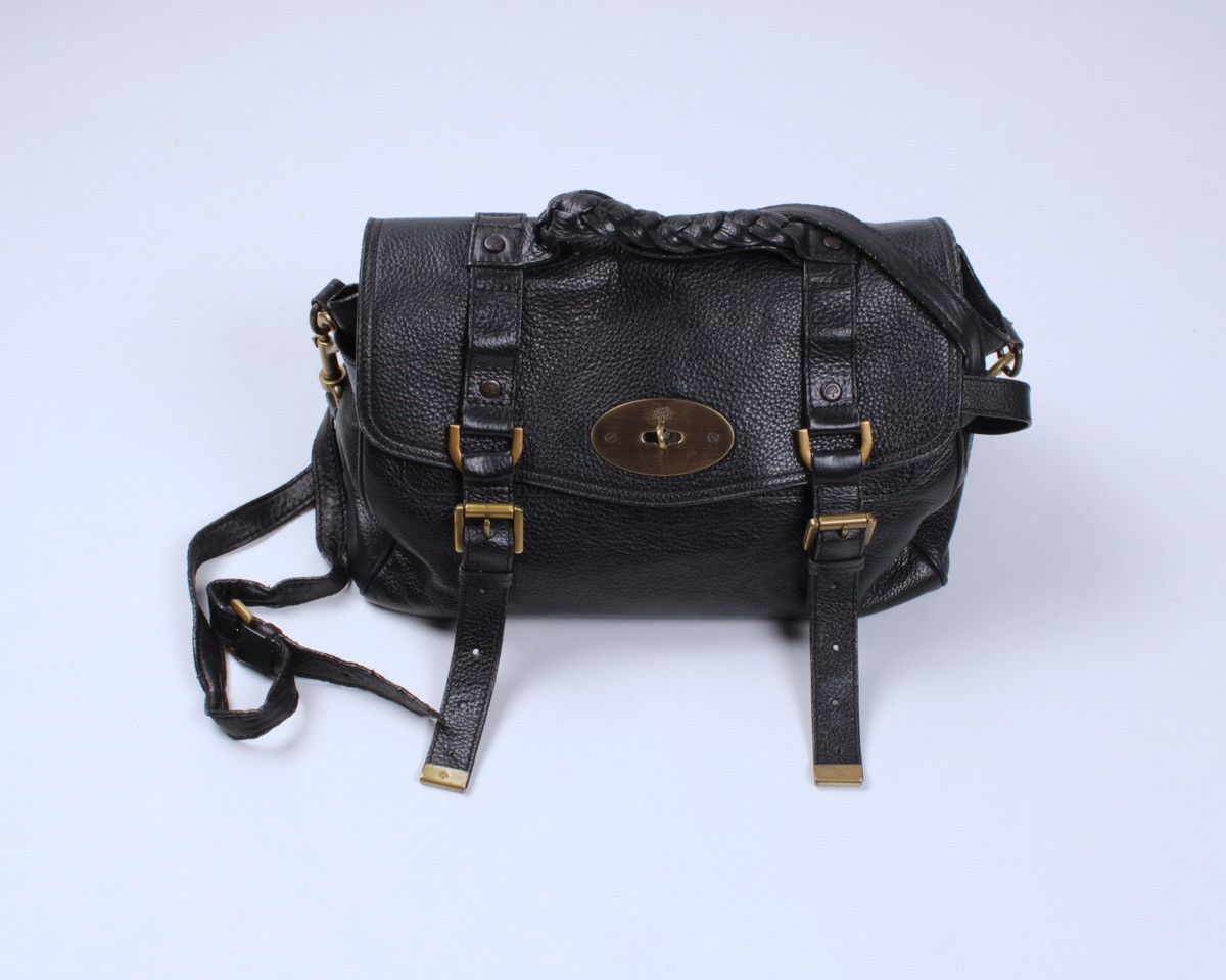 Designer × Mulberry MULBERRY Alexa Leather Black Handle Shoulder Bag 390207 Size ONE SIZE - 1 Thumbnail