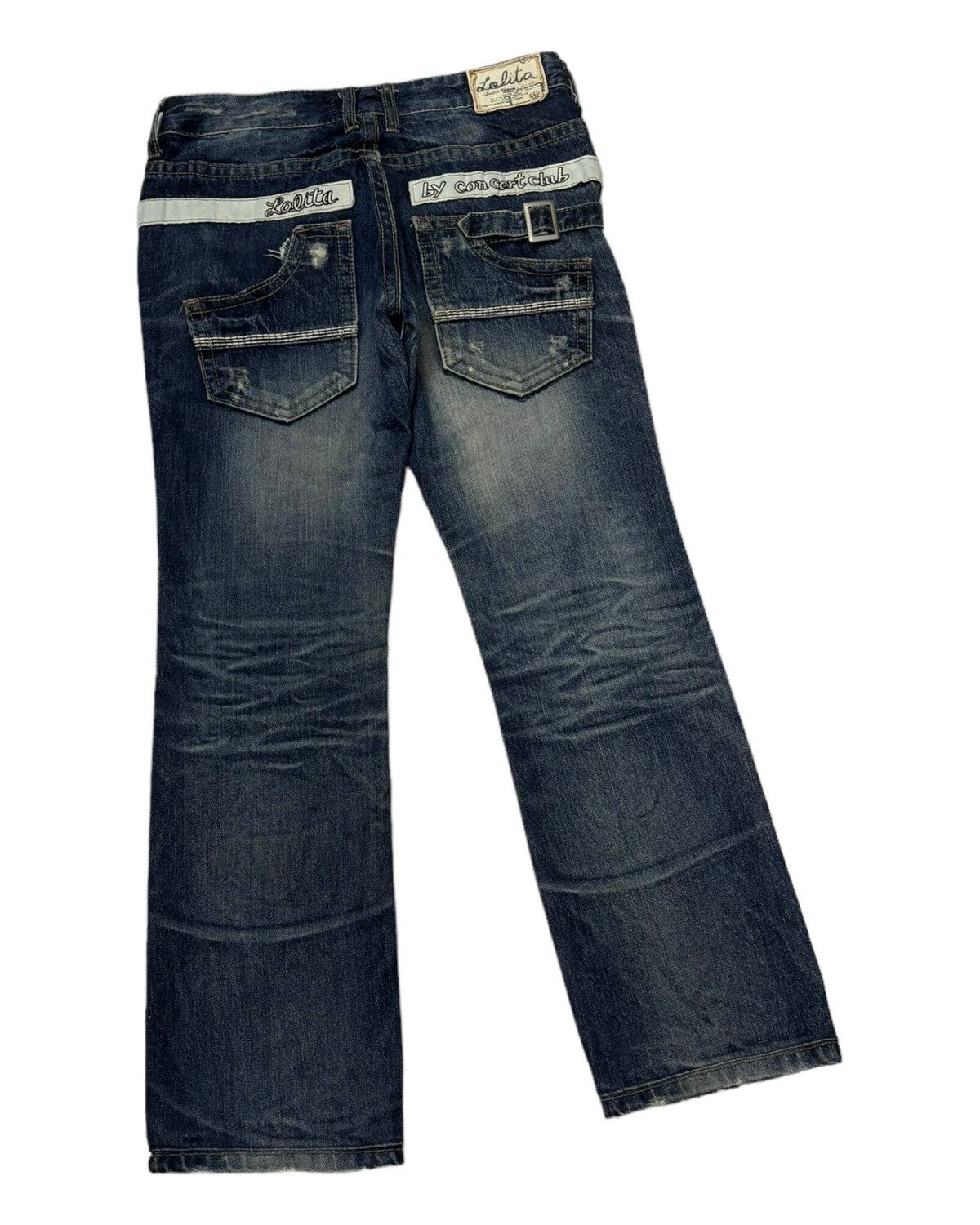 Japanese Brand 🔥VINTAGE LOLITA BY CONCERT CLUB DISTRESSED DENIM JEANS Size 30" / US 8 / IT 44 - 6 Thumbnail