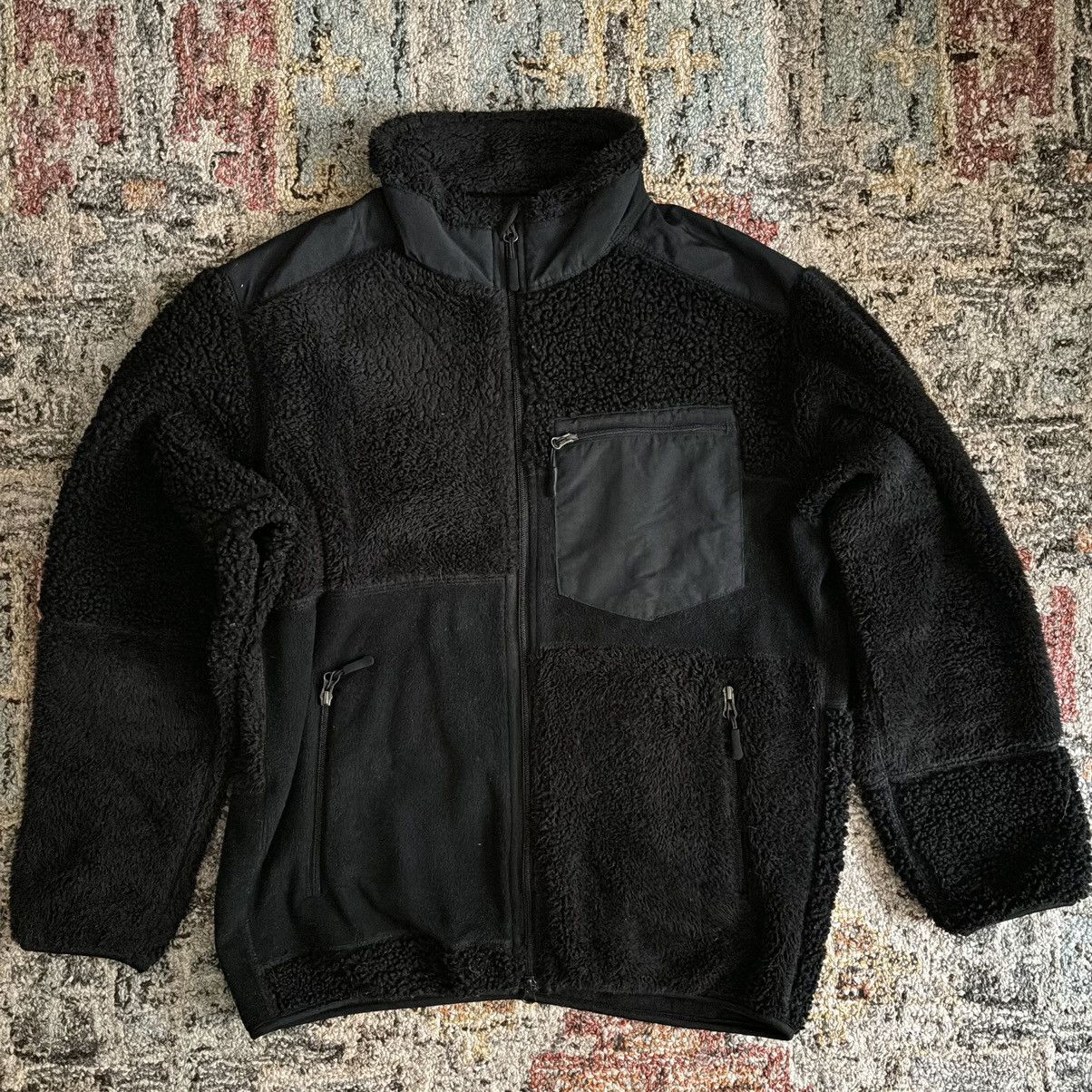 image of Engineered Garments x Uniqlo Aw19 Combination Fleece Jacket High Low Pile Boa Japan in Black (Size 
