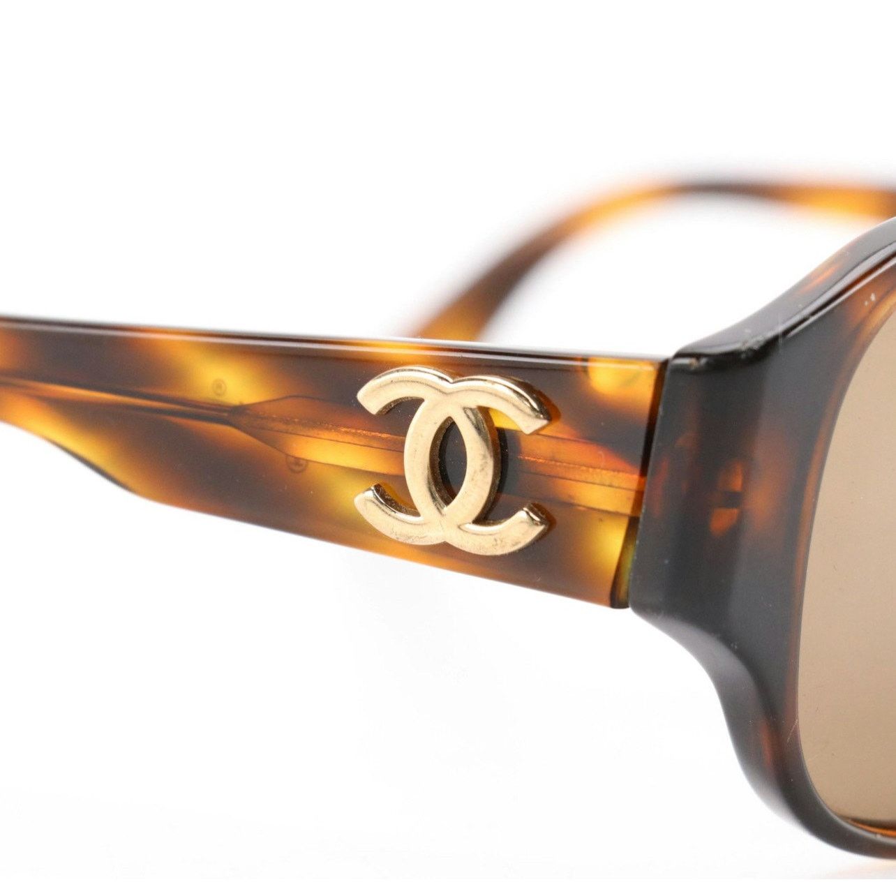 Chanel VTG Chanel 0006 80 Square Brown Tortoise Frame Sunglasses Size ONE SIZE - 3 Thumbnail