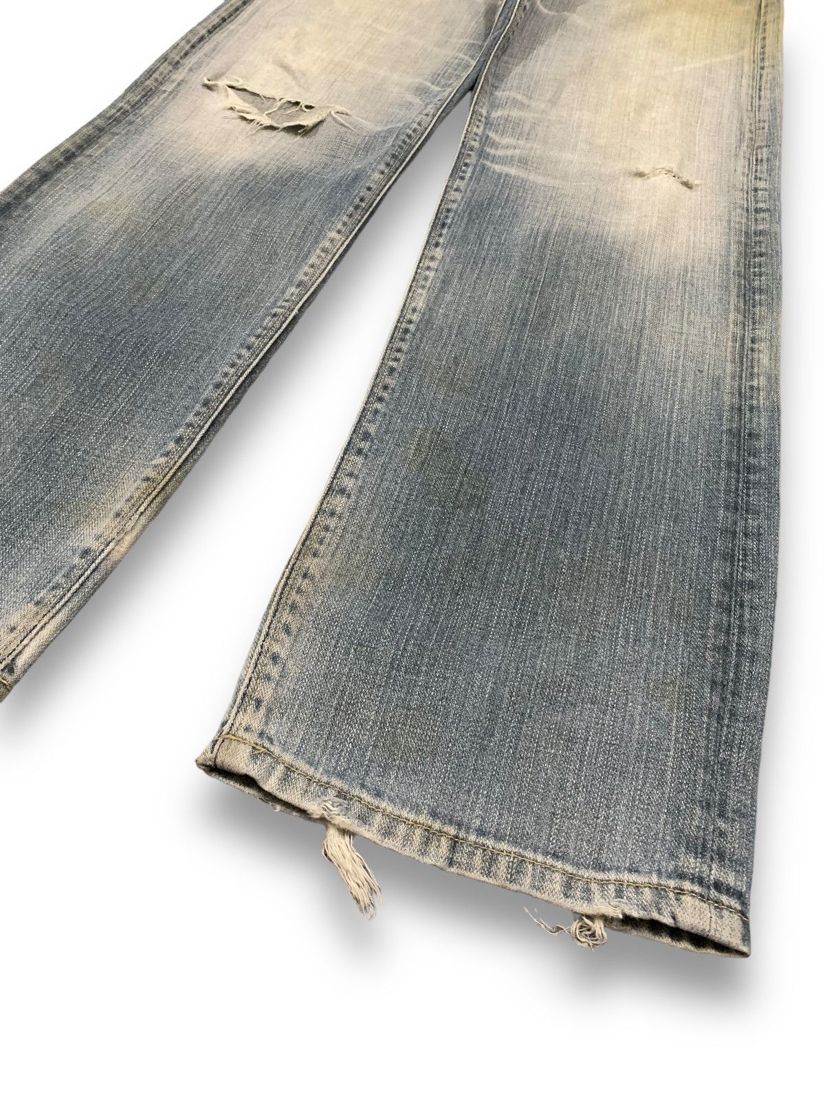 Japanese Brand × KMRii × Yasuyuki Ishii Vintage Japanese Brand Rusty Blue Washed Distressed Jeans Size US 30 / EU 46 - 10 Thumbnail