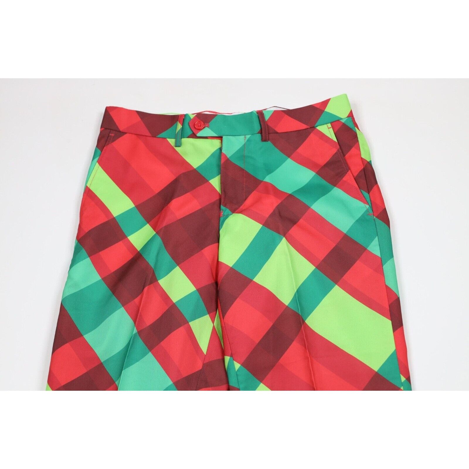 Vintage New Brave Man Christmas Plaid 3 Piece Suit 36R Size 36R - 13 Thumbnail