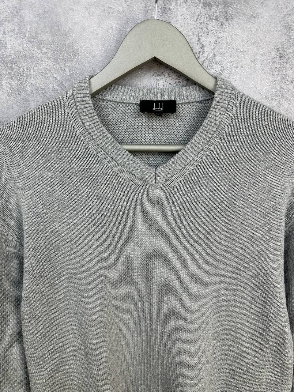 Alfred Dunhill Dunhill London Knit Sweater Cotton Cable Sleeve V-Neck Size US M / EU 48-50 / 2 - 4 Thumbnail