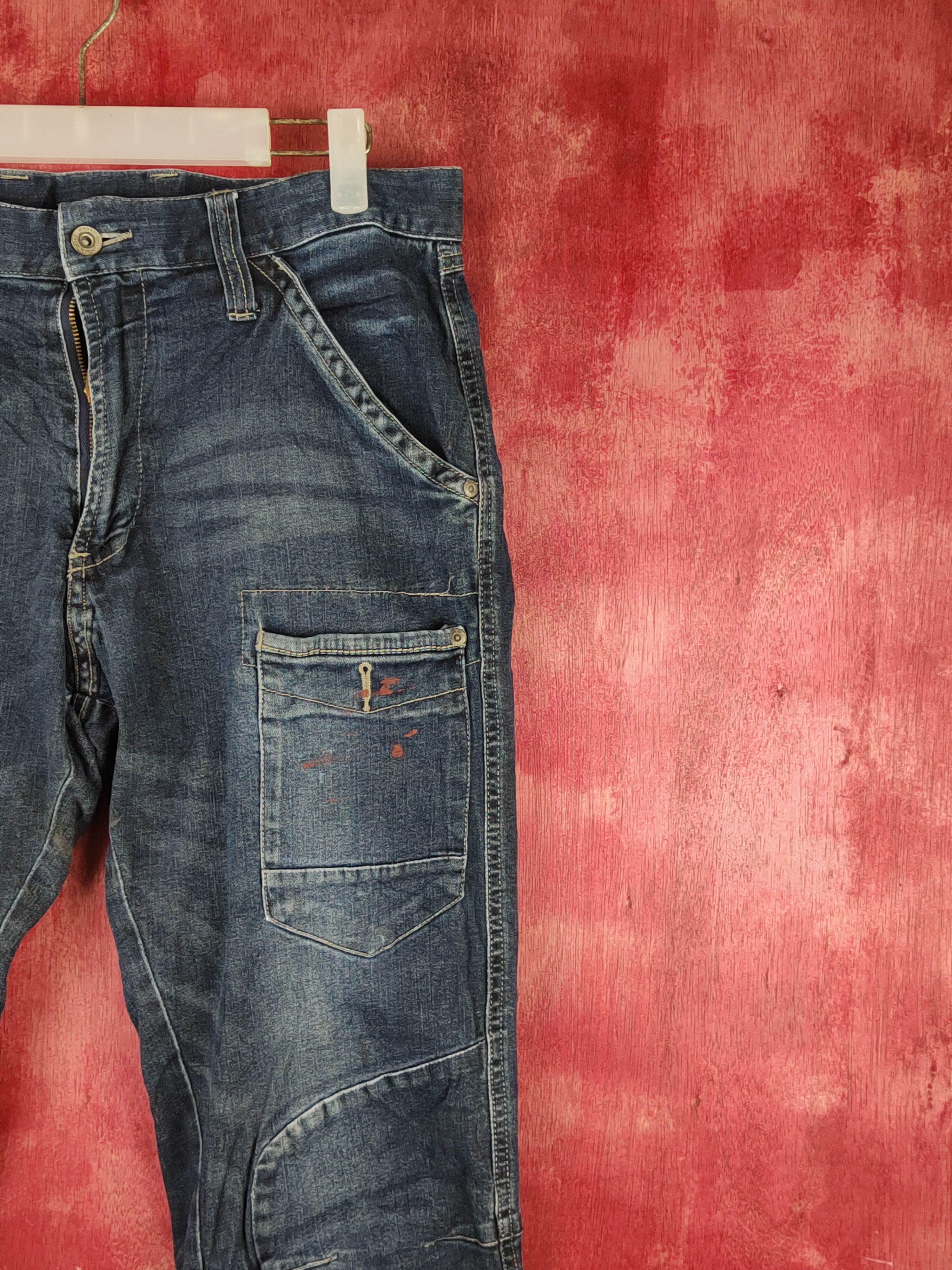 Japanese Brand Japanese Brand Dark Blue Multipocket Tactical Denim #S1538 Size US 33 - 7 Thumbnail