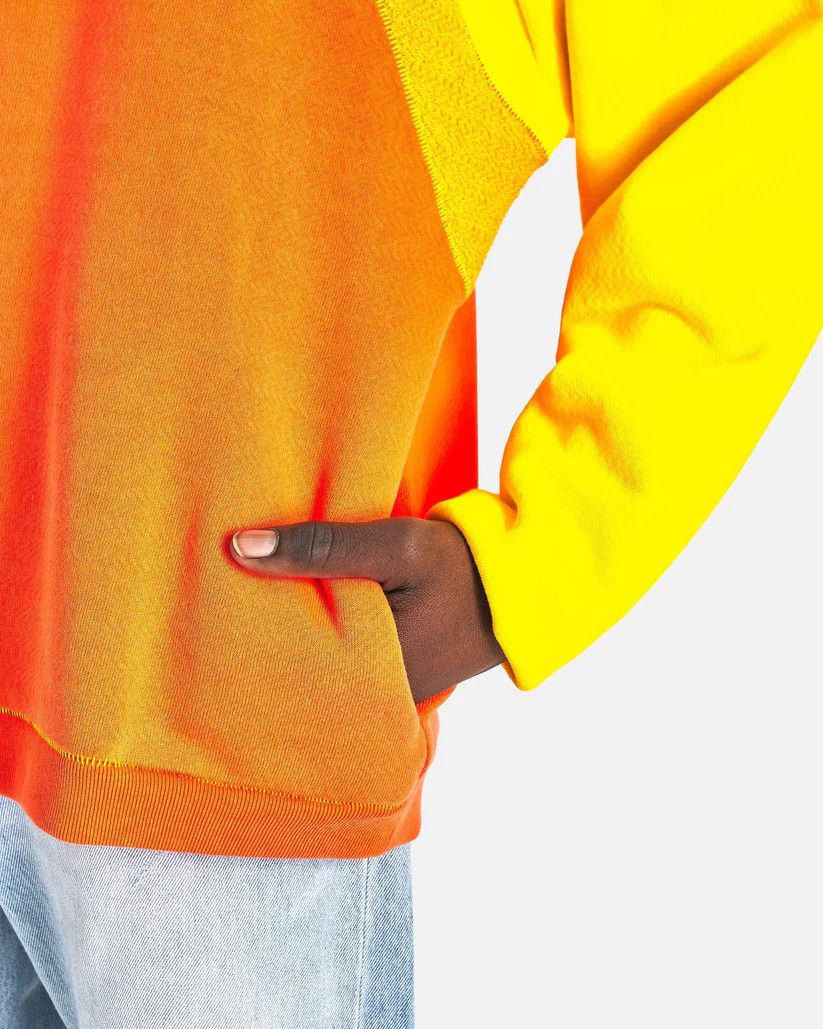 ERL o1s1v1r1oon0925 Rainbow Knit Hoodie in Orange Size US XXL / EU 58 / 5 - 6 Thumbnail