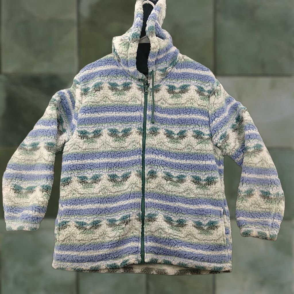 Pacsun PacSun Women Jacket S Full Zip Sherpa Aztec Multicolor Floral Colorful Fall Winter Size S / US 4 / IT 40 - 1 Thumbnail