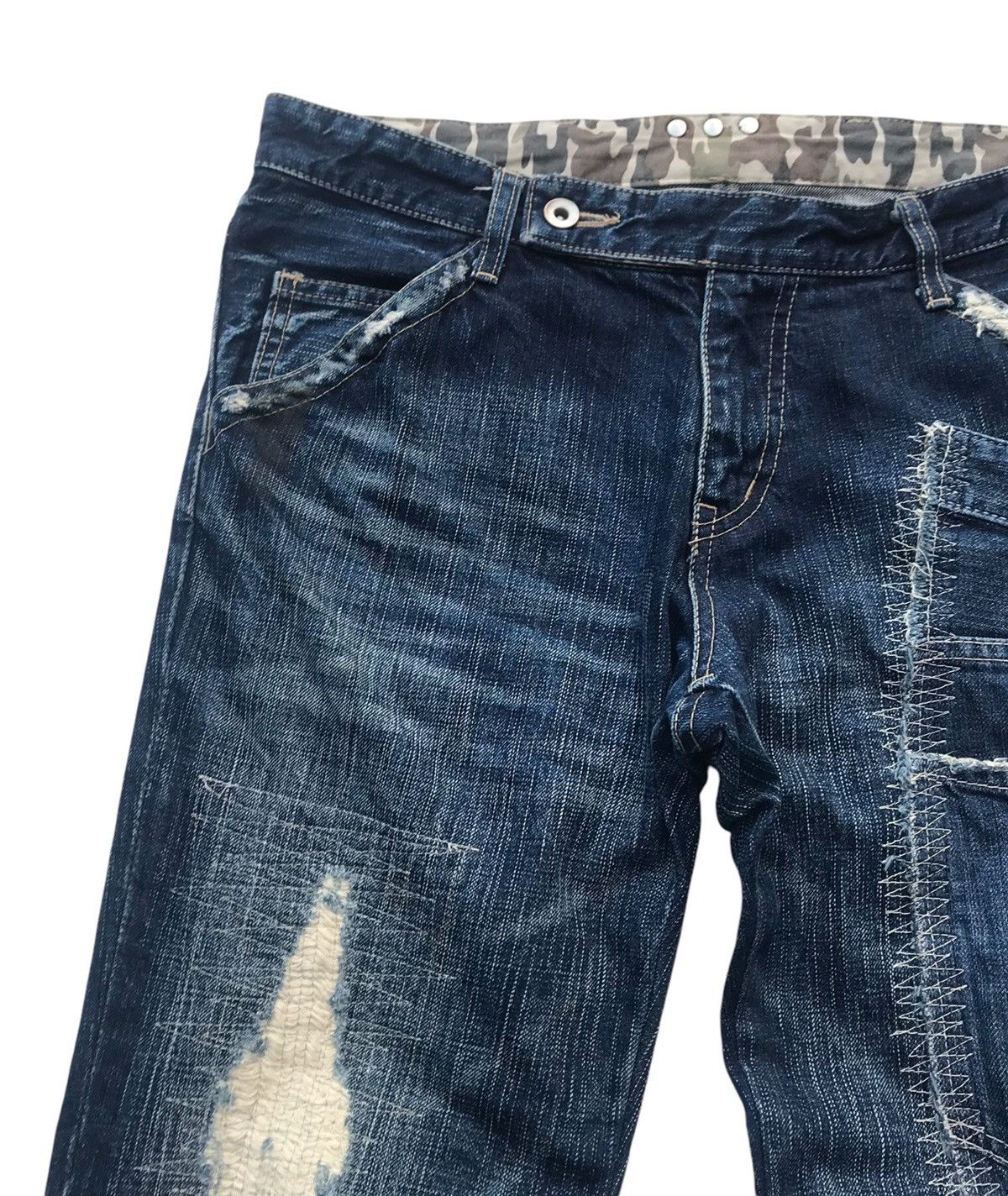 ABAHOUSE Rare Abahouse Japan Distressed Streetwear Denim Pants Size US 33 - 2 Thumbnail