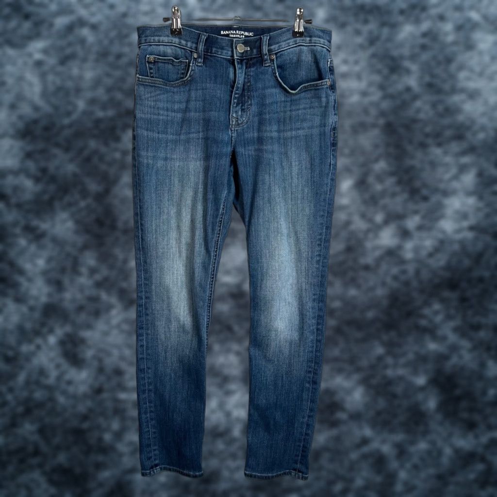 Banana Republic Banana Republic Slim Fit Traveler Jeans Blue Denim Mens Size 30 Size US 30 / EU 46 - 1 Thumbnail