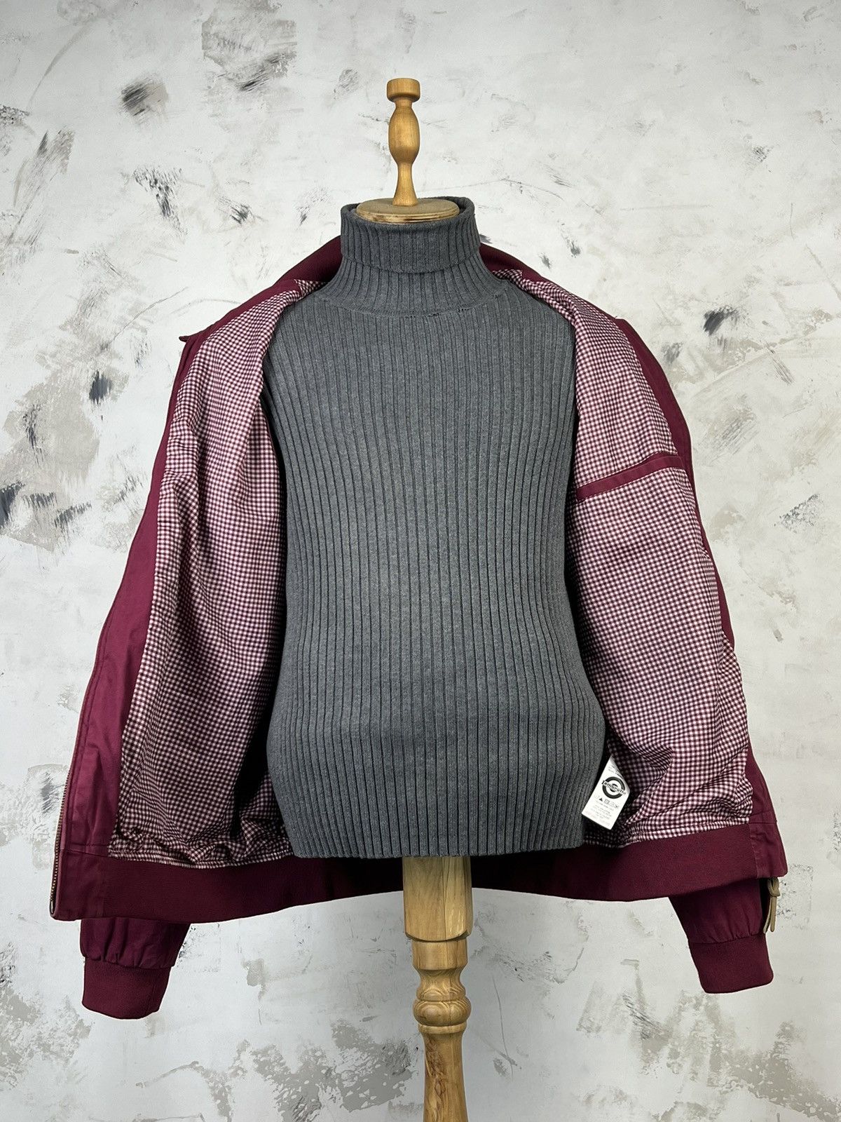 Lambretta Vintage Lambretta Burgundy Bomber Jacket Size L Size US L / EU 52-54 / 3 - 9 Thumbnail