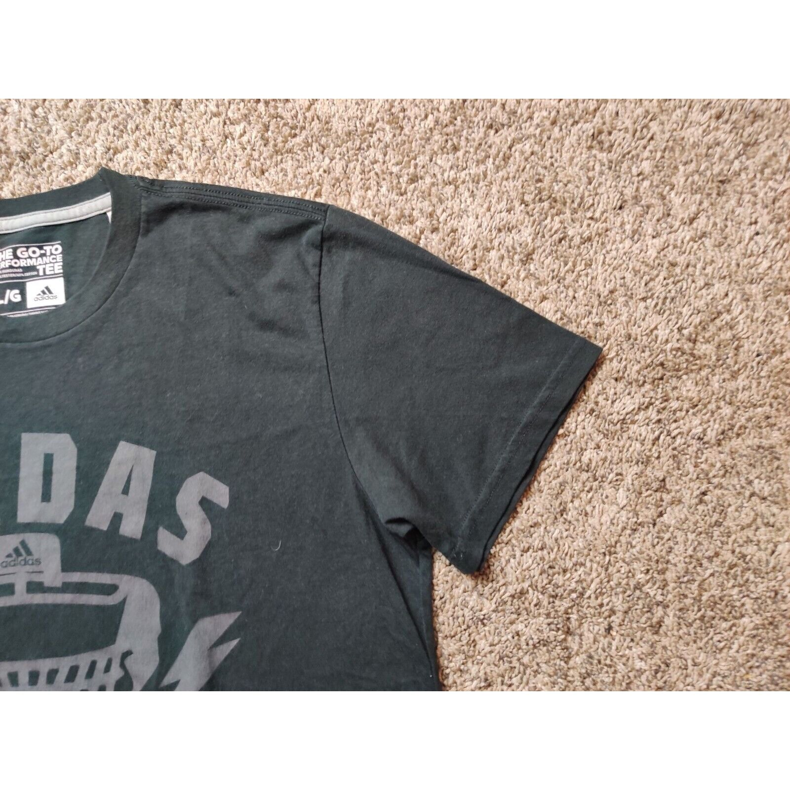 Adidas Adidas Shirt Adult Mens Large Black Football Spell Out Logo Size US L / EU 52-54 / 3 - 4 Thumbnail
