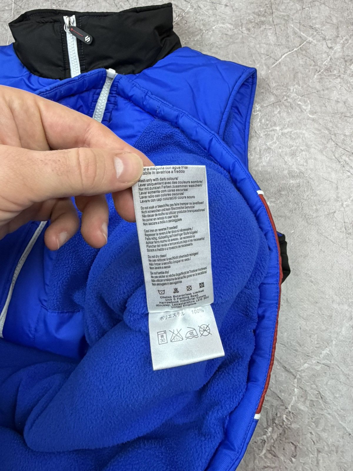 Formula 1 Suzuki GSXR Tyco TAS Racing Blue Motorcycle Fleece Vest Size US M / EU 48-50 / 2 - 7 Thumbnail