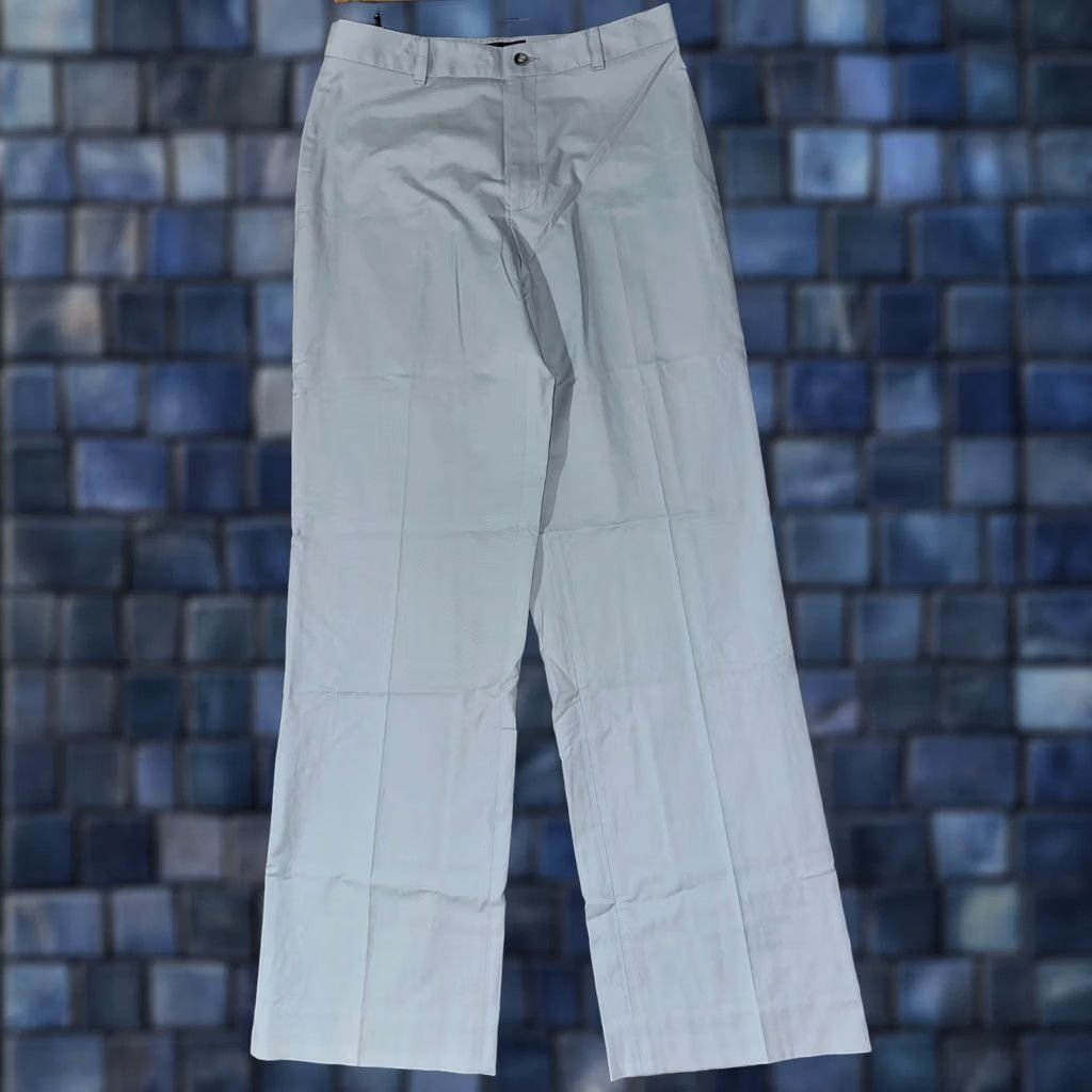 Banana Republic Banana Republic Pants Womens 10 Gray Cotton Stretch Flat Front Straight Leg Chin Size 32" / US 10 / IT 46 - 1 Thumbnail