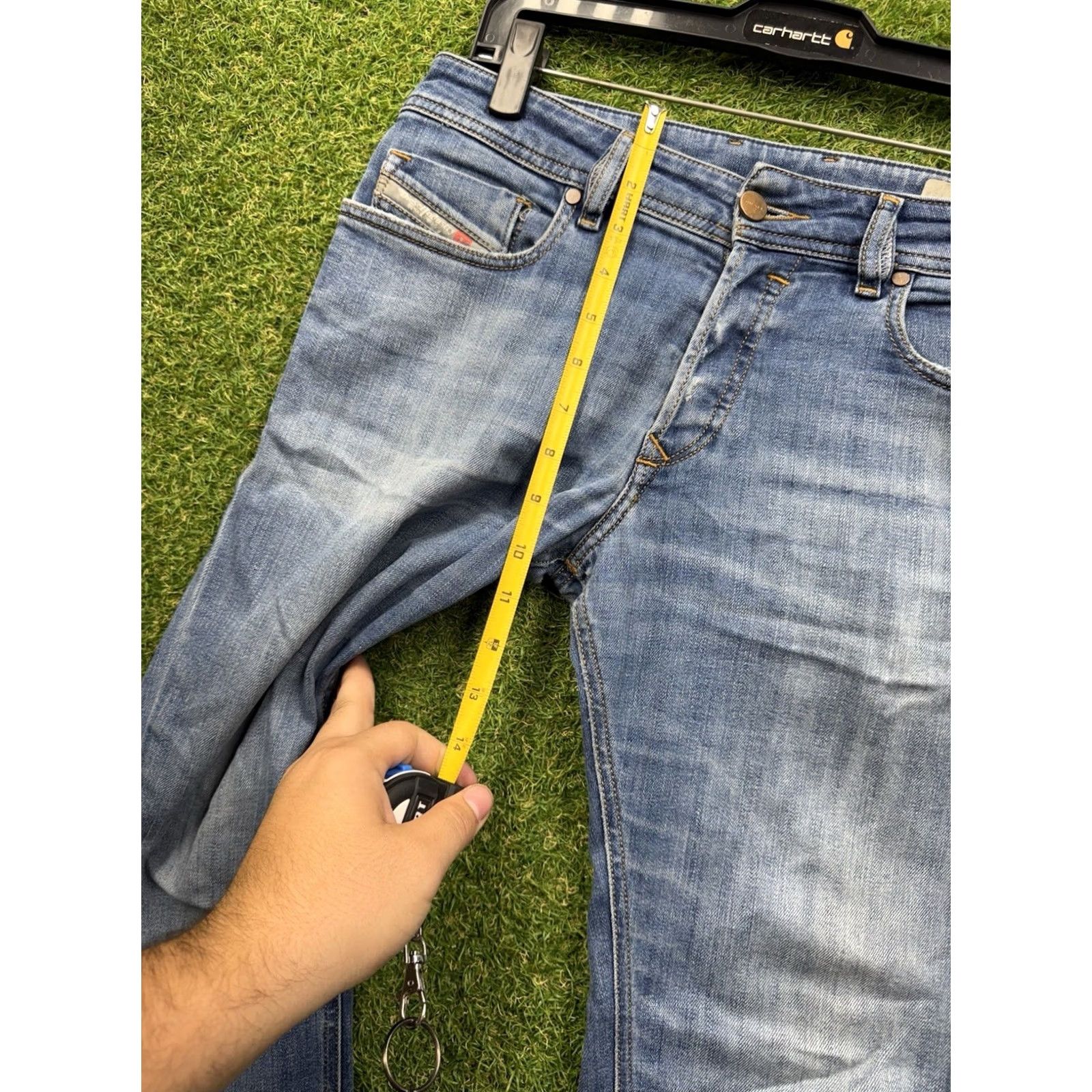 Diesel Diesel Sleenker Slim Skinny Jeans Mens 32x28 Blue Denim Pants Medium Stretch Size US 32 / EU 48 - 6 Thumbnail