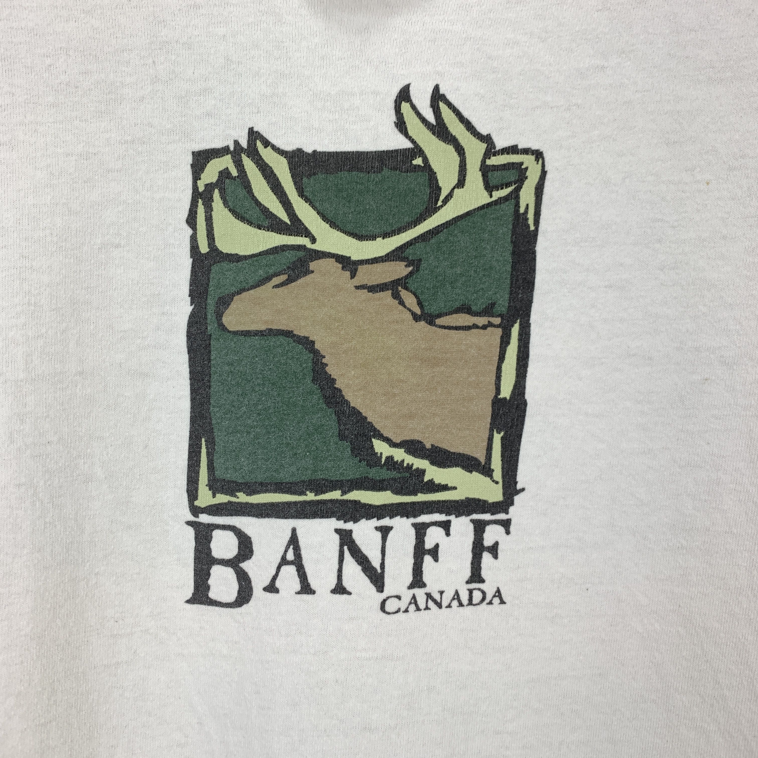 Fruit Of The Loom Vintage BANFF CANADA Crew Neck T Shirt #1792/07 Size US M / EU 48-50 / 2 - 2 Thumbnail
