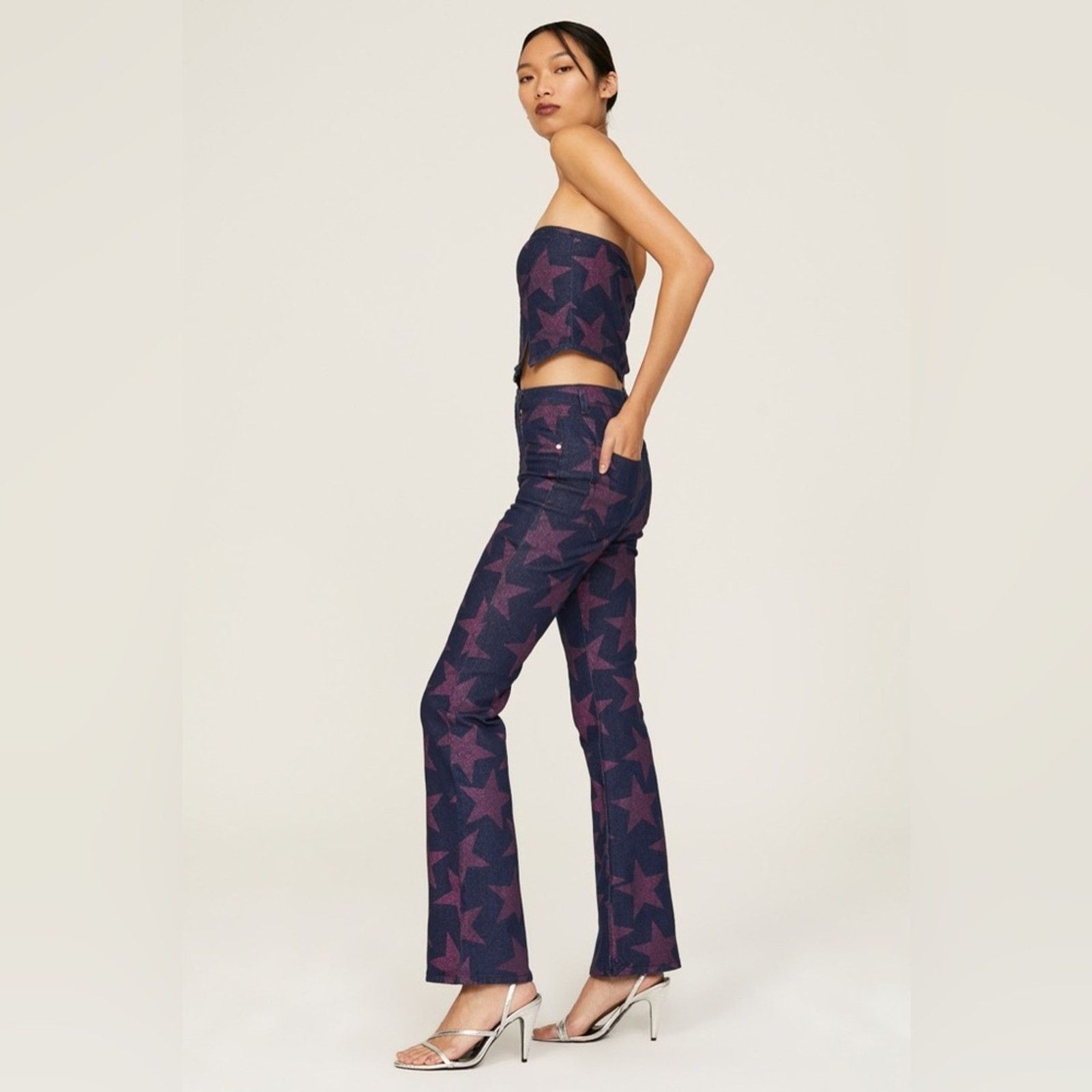 REVOLVE AFRM Braxton Cropped Bustier & Huxley Baby Boot Star SET Size M / US 6-8 / IT 42-44 - 4 Thumbnail