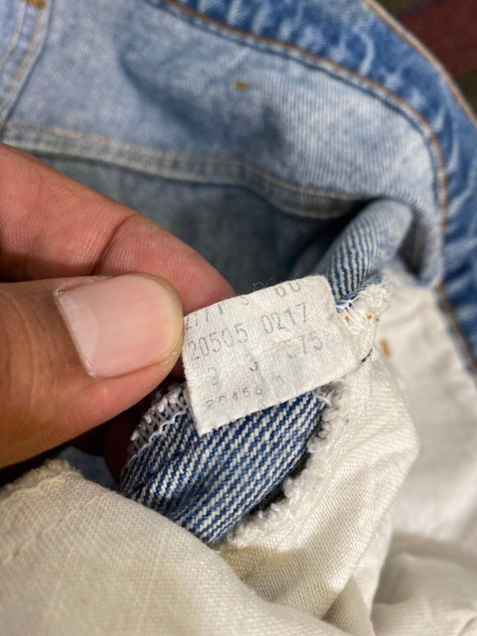 Levi's vintage levis 505-0217 orange tab denim nice design Size US 33 - 10 Thumbnail