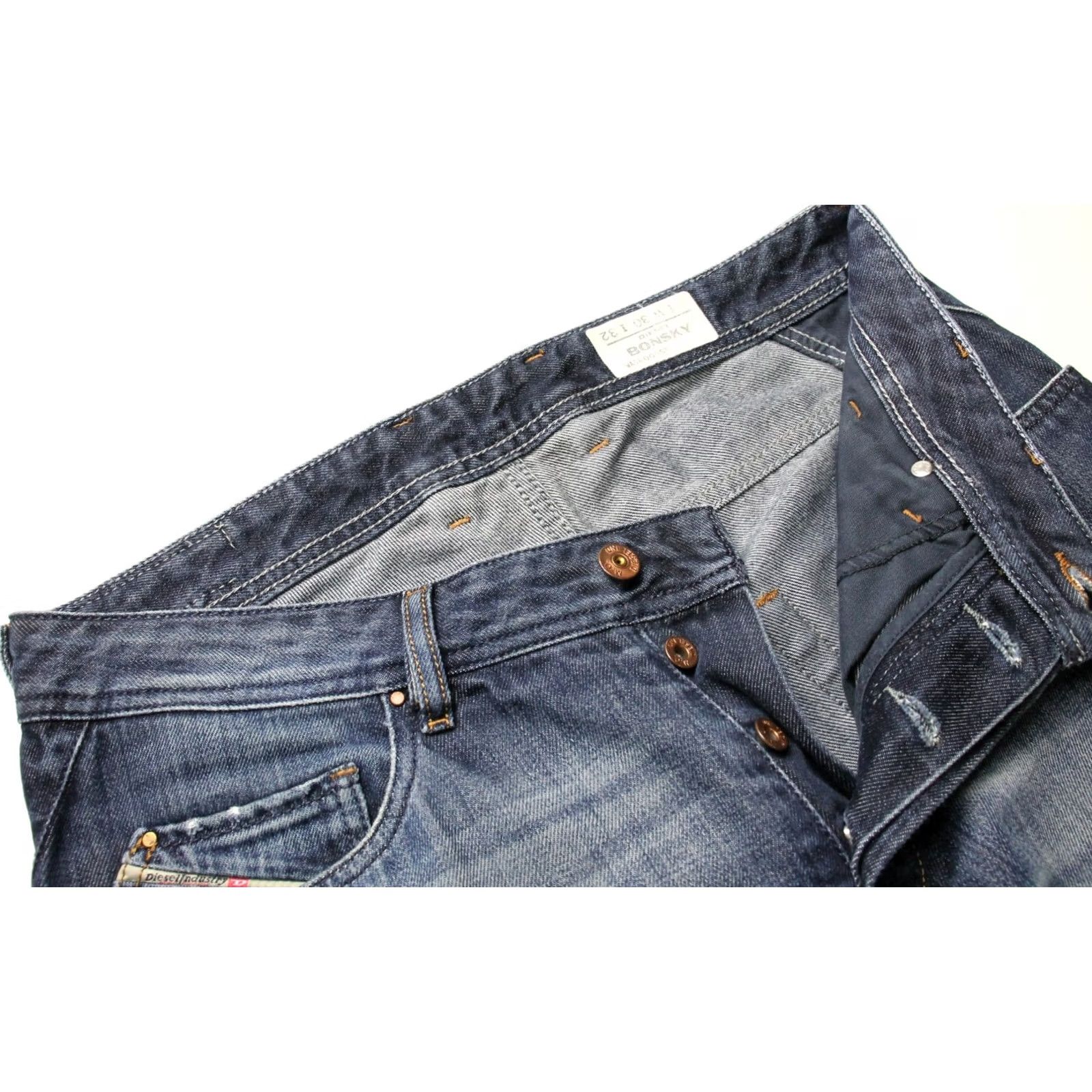 Diesel Diesel Bonsky 008ST Jeans Men's W30/L32 Straight Fit Button Fly Distressed Jeans Size US 30 / EU 46 - 4 Thumbnail