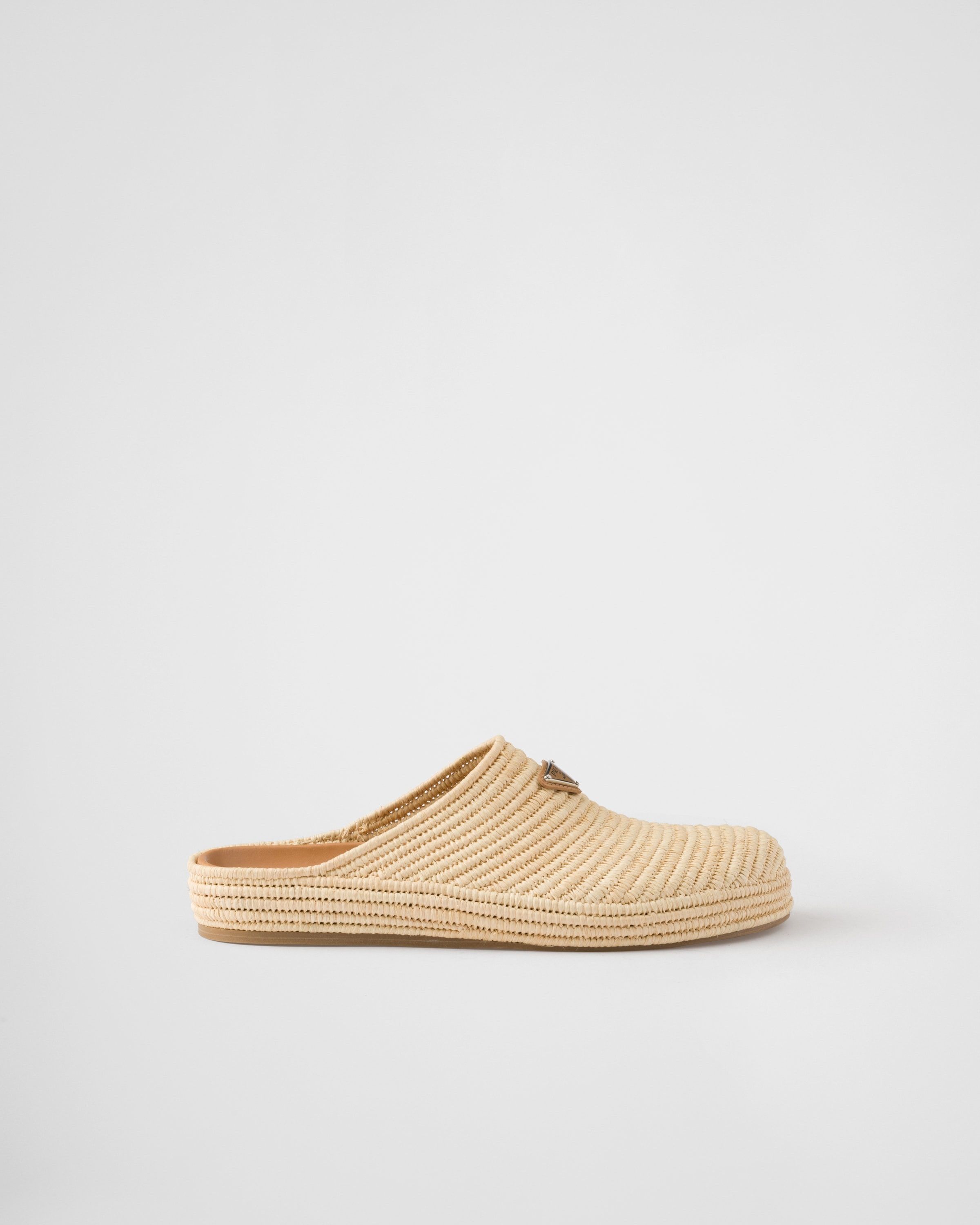 Prada o1la1rc1a0925 Raffia Mules in Beige Size US 10 / EU 43 - 2 Thumbnail