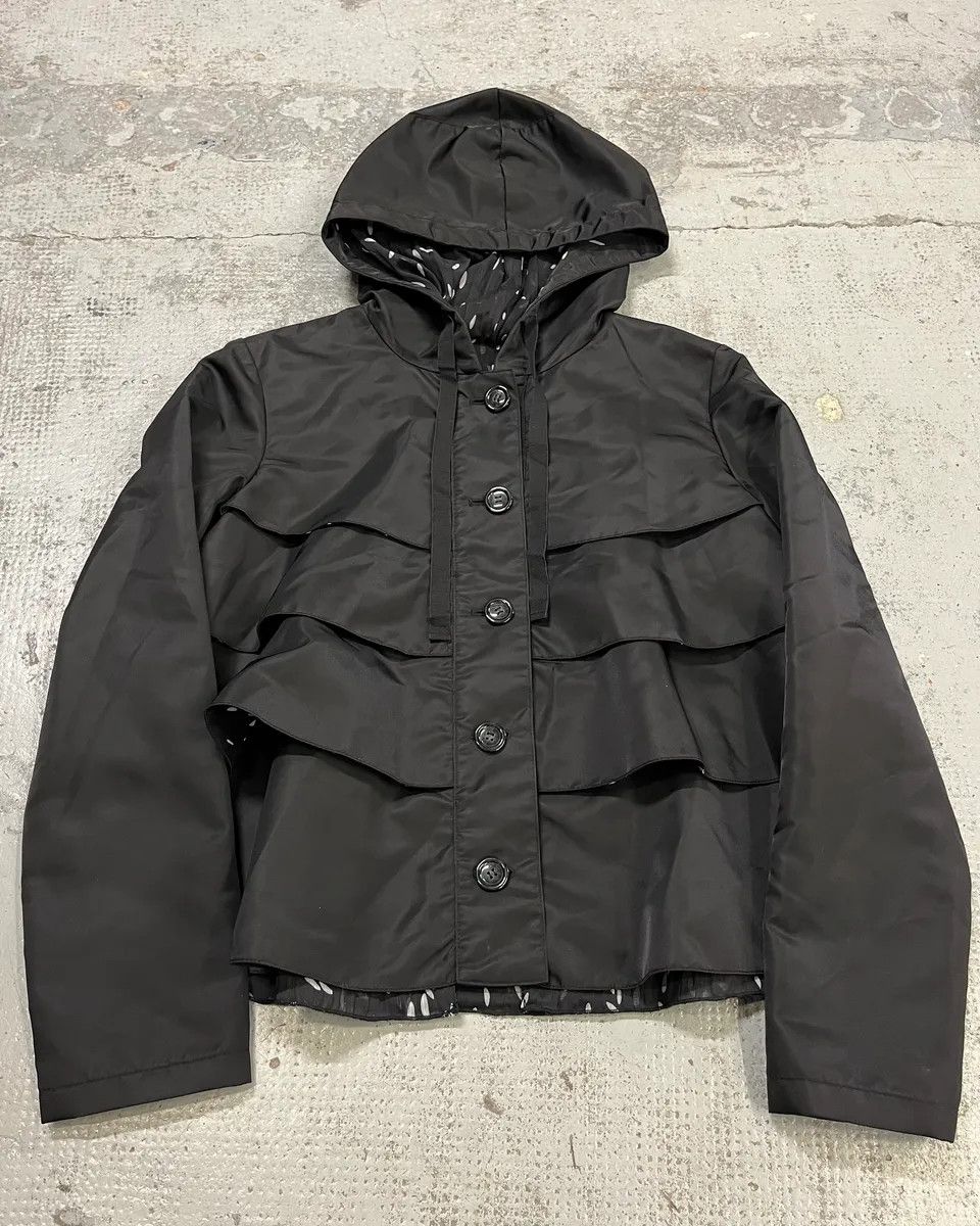 Emporio Armani SS2016 Emporio Armani Black Relief Nylon Jacket Size M / US 6-8 / IT 42-44 - 4 Thumbnail