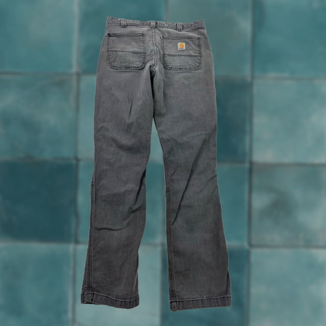 Carhartt VINTAGE Carhartt Carpenter Pants Men's 32x30 Gray Canvas Straight Fit Workwear Size US 32 / EU 48 - 2 Thumbnail
