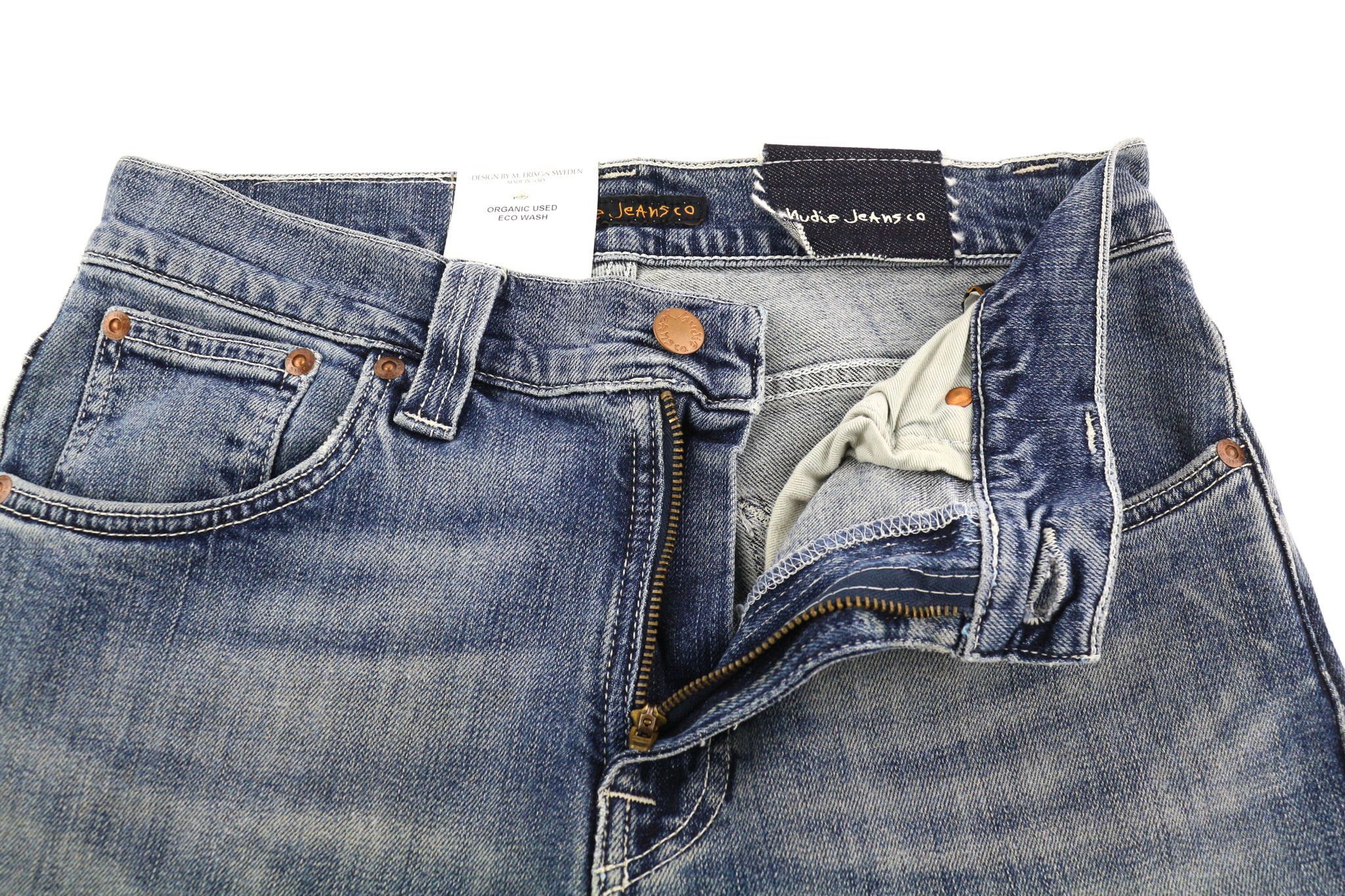 Nudie Jeans SLIM JIM W30/L34 Organic Eco Wash Zip Blue 82663 Size US 30 / EU 46 - 4 Thumbnail