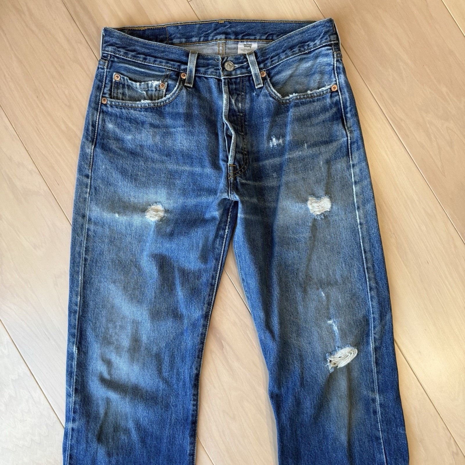 Levi's Vintage Levis 501 Jeans 30 Blue Dark Wash Straight Denim Size US 30 / EU 46 - 3 Thumbnail