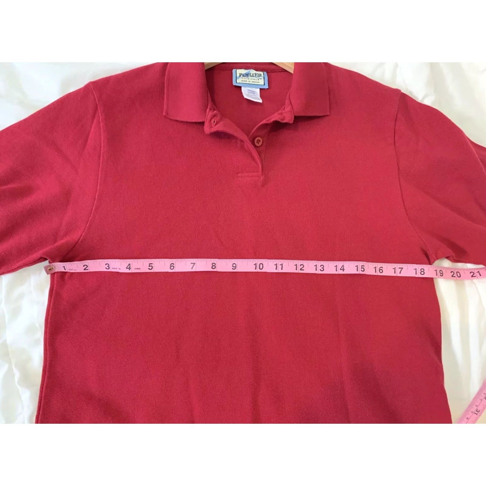 Pendleton Pendleton Short Sleeve Button-Front Polo Shirt Mens M Red Size US M / EU 48-50 / 2 - 5 Thumbnail