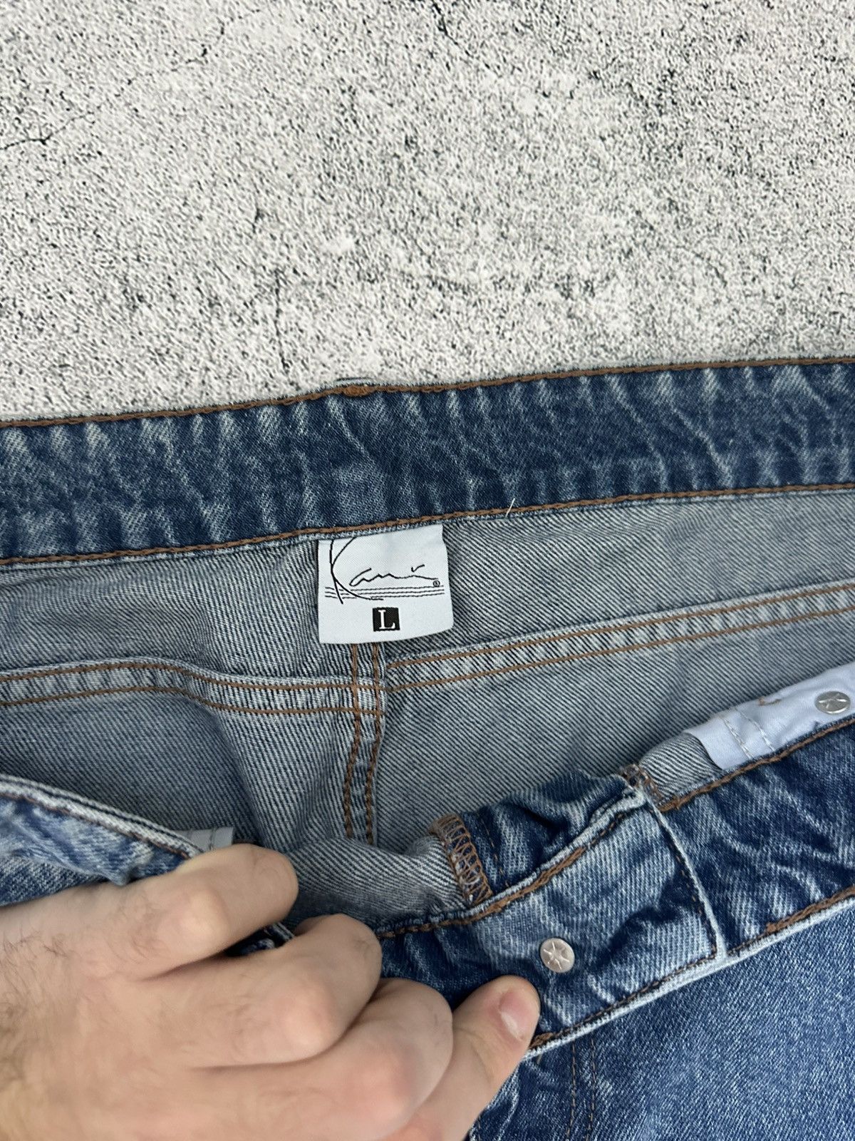 Karl Kani Karl Kani Baggy Denim Blue Jeans Big Logo Y2K Fit Size US 36 / EU 52 - 7 Thumbnail