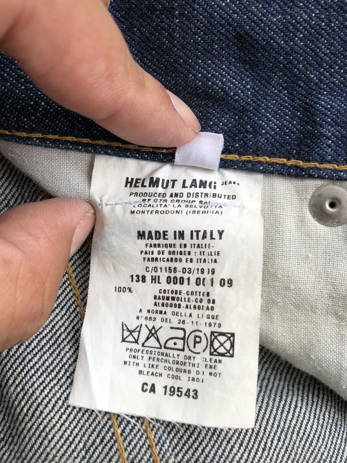 Helmut Lang Helmut Lang Classic Raw Denim Distressed Jeans Size US 31 - 22 Thumbnail