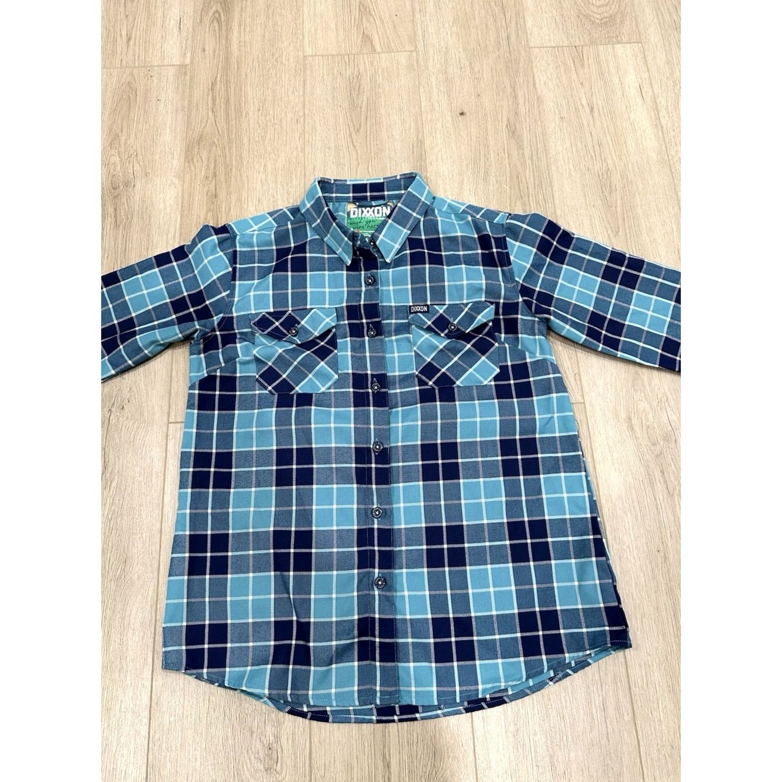 Vintage Dixxon Flannel Company Shirt Womens Large Blue Plaid Button Down Flannel Size L / US 10 / IT 46 - 3 Thumbnail