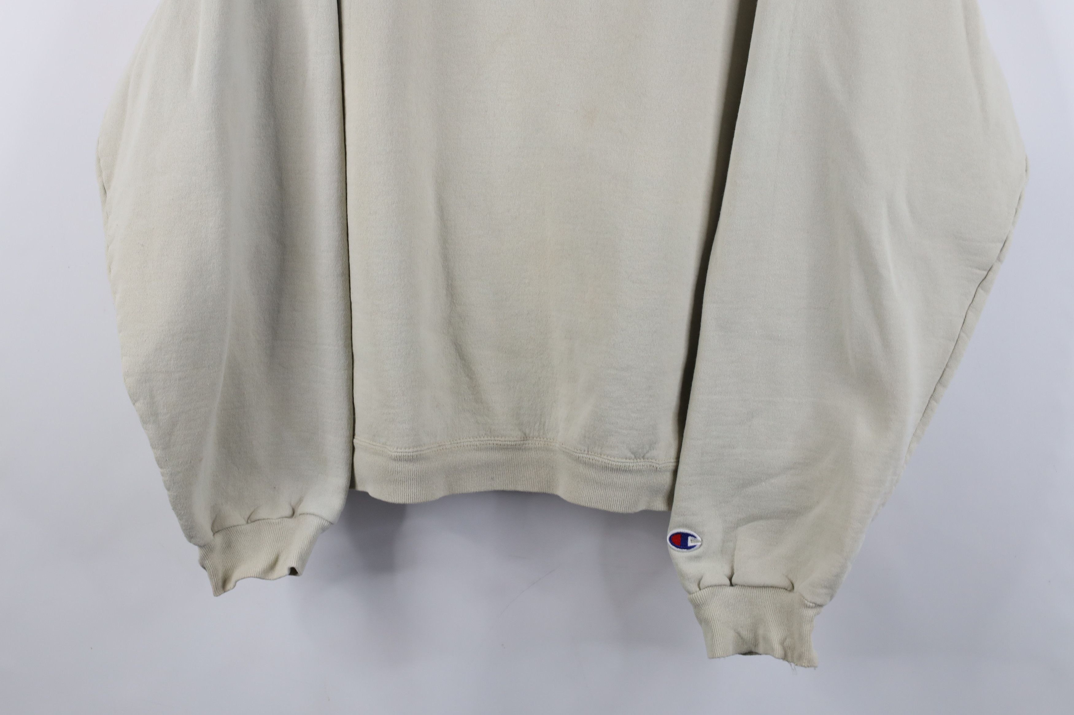 Champion Vintage 90s Champion Boxy Fit Crewneck Sweatshirt Beige Size US XL / EU 56 / 4 - 3 Thumbnail