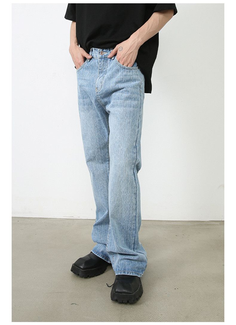 Japanese Brand × Jean Vintage washed distressed loose straight-leg flared jeans Size US 32 / EU 48 - 2 Thumbnail