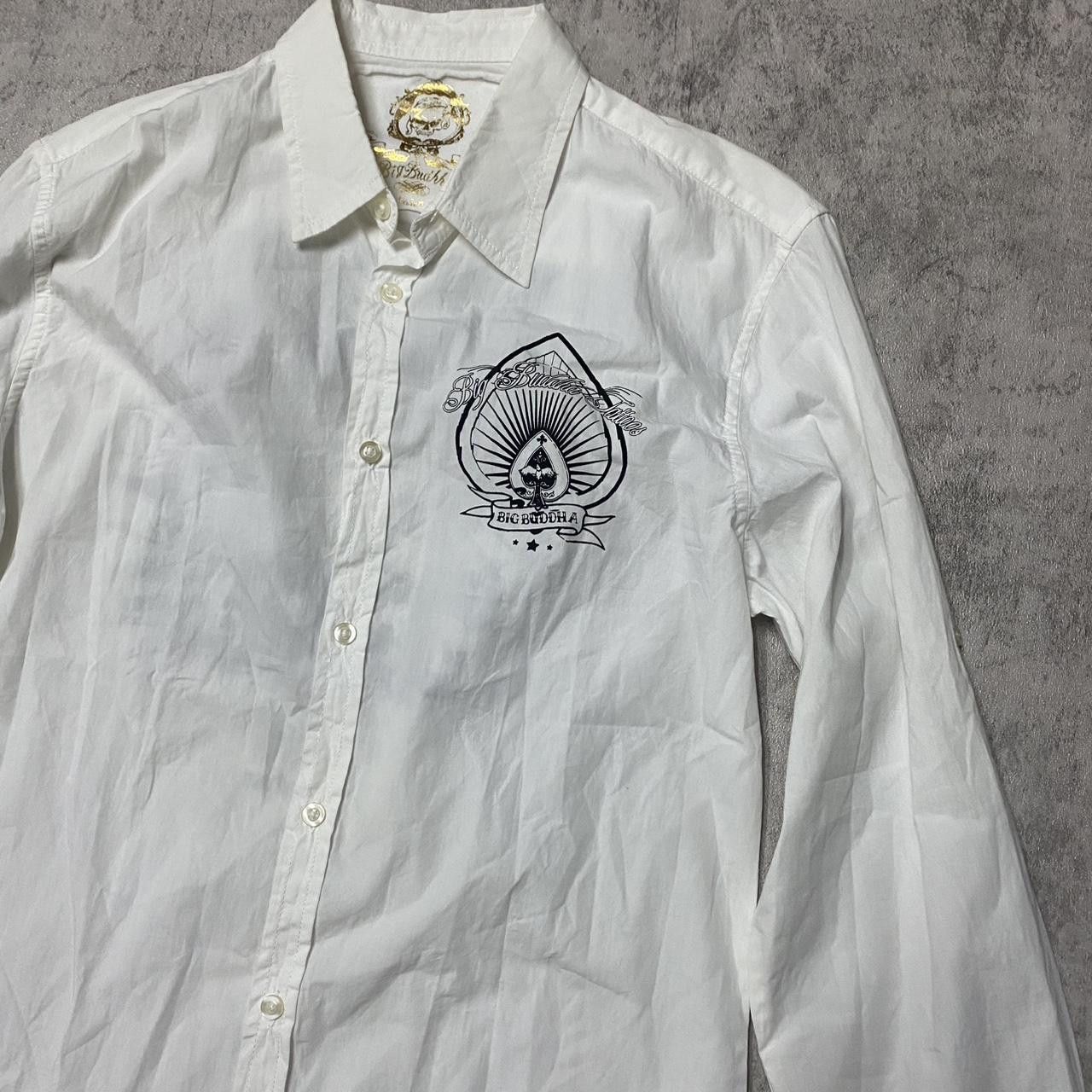 Other White button-up shirt with black Ace of Spades Size US M / EU 48-50 / 2 - 2 Thumbnail
