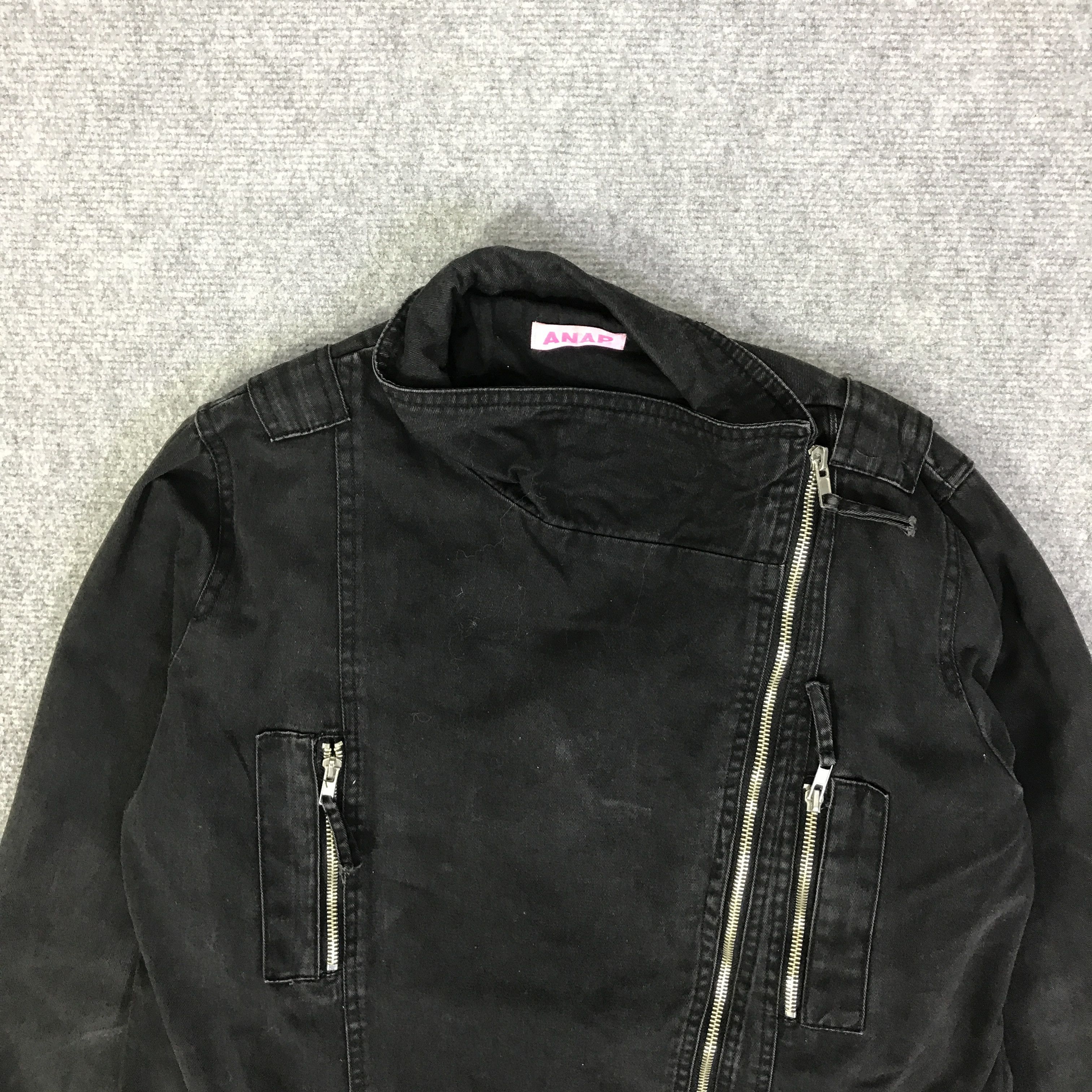 Japanese Brand ANAP BLACK PUNK JACKET K95B7 Size US M / EU 48-50 / 2 - 2 Thumbnail