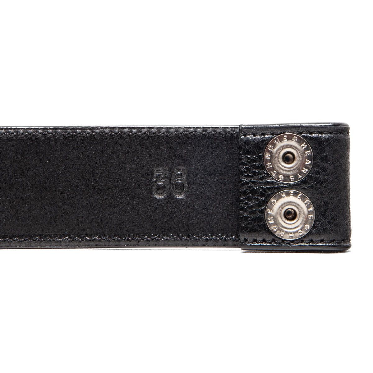Chrome Hearts Leather Belt Strap Black Size ONE SIZE - 5 Thumbnail