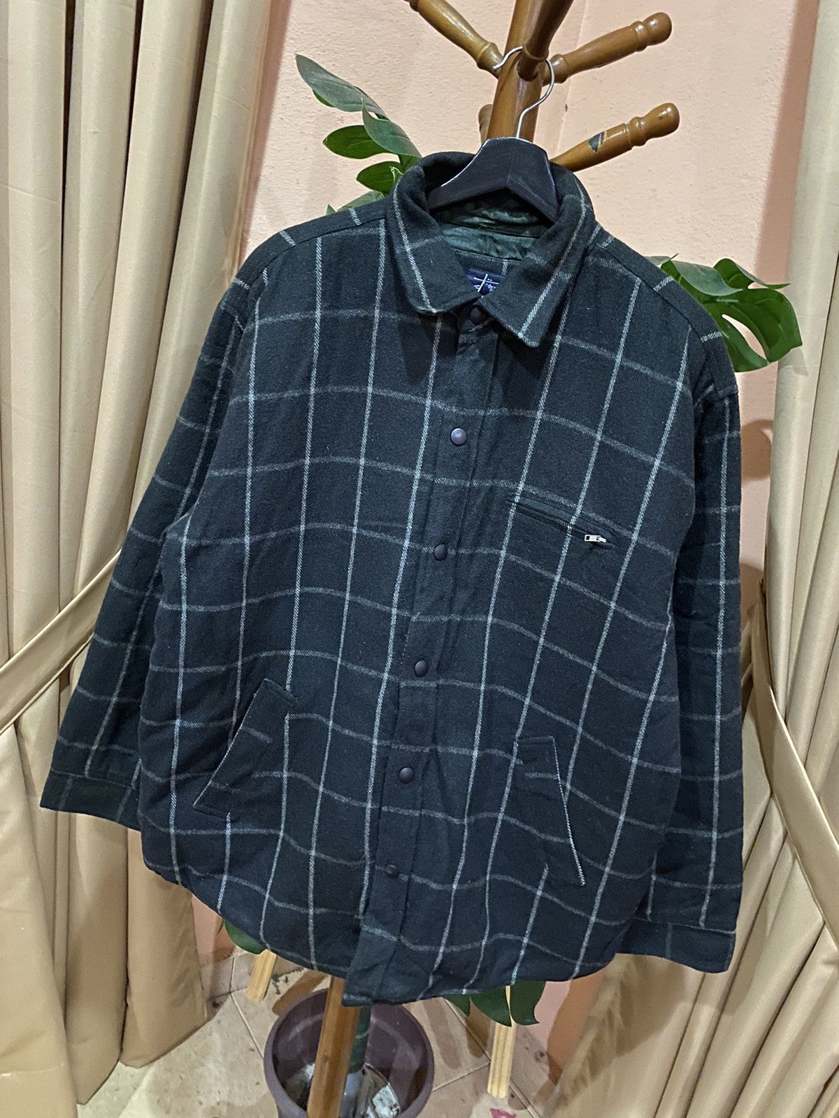 Stussy Stüssy Black and White Plaid Wool Jacket Timeless Streetwear Size US L / EU 52-54 / 3 - 2 Thumbnail