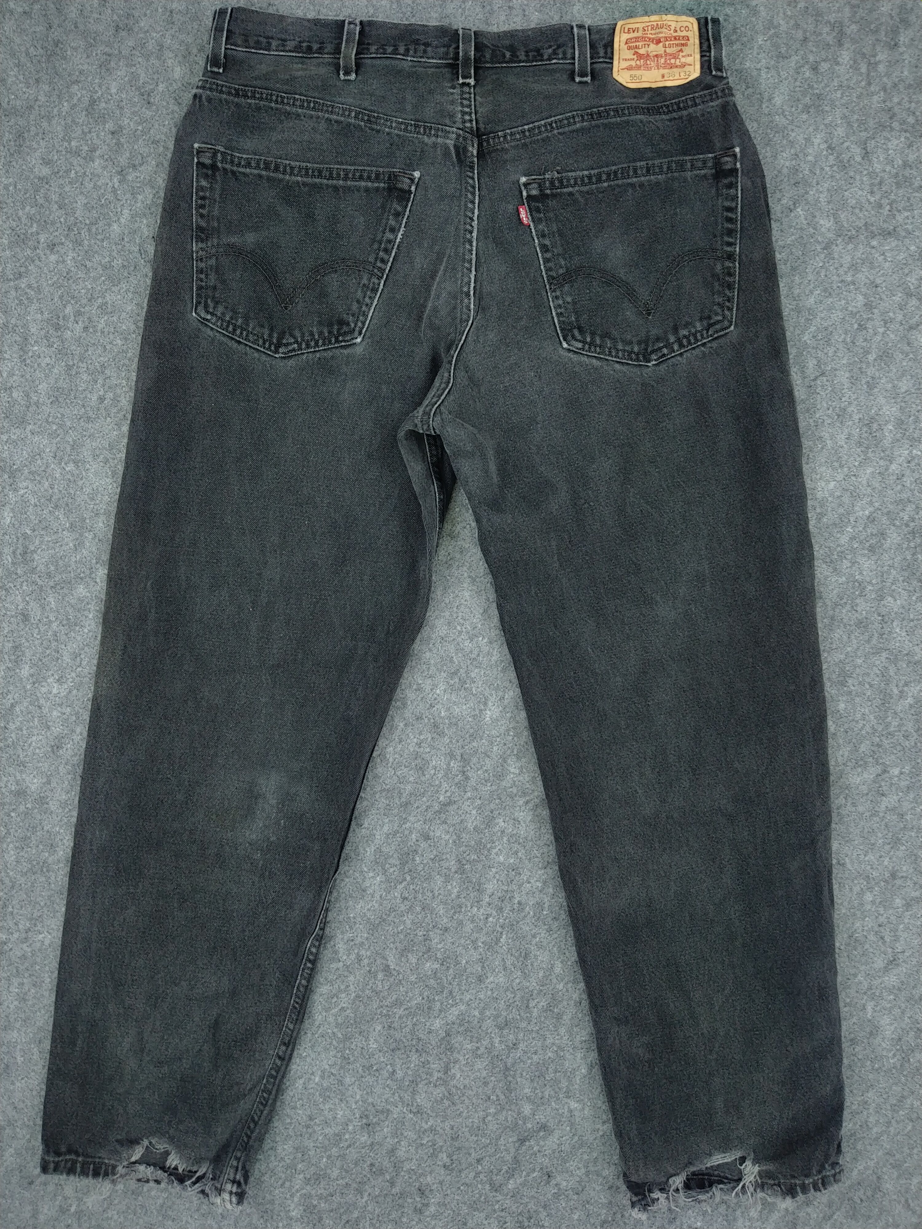Japanese Brand Vintage Black Levi's 550 Relaxed Fit Denim 37x30.5 -JN112 Size US 37 - 2 Thumbnail