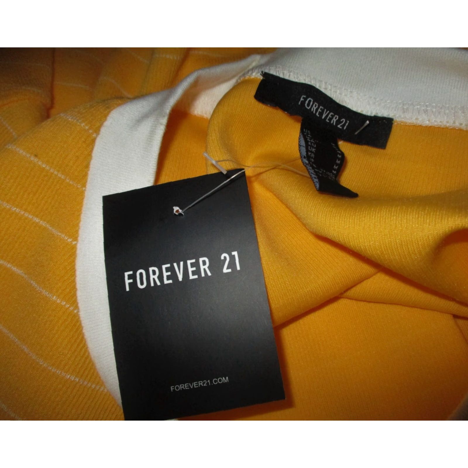 Forever 21 FOREVER 21 Yellow Long Sleeve Top Womens M NWT Boat Neck Shirt Blouse Basic All Seasons Casual Vintage: No Size M / US 6-8 / IT 42-44 - 6 Thumbnail