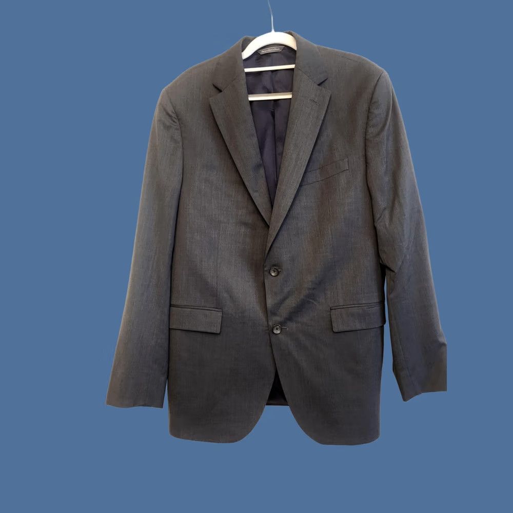 Jack Victor Jack Victor Suit Jacket Mens 44L Gray Wool 2 Button Long Made Canada Urban SPJ Size 44R - 1 Thumbnail