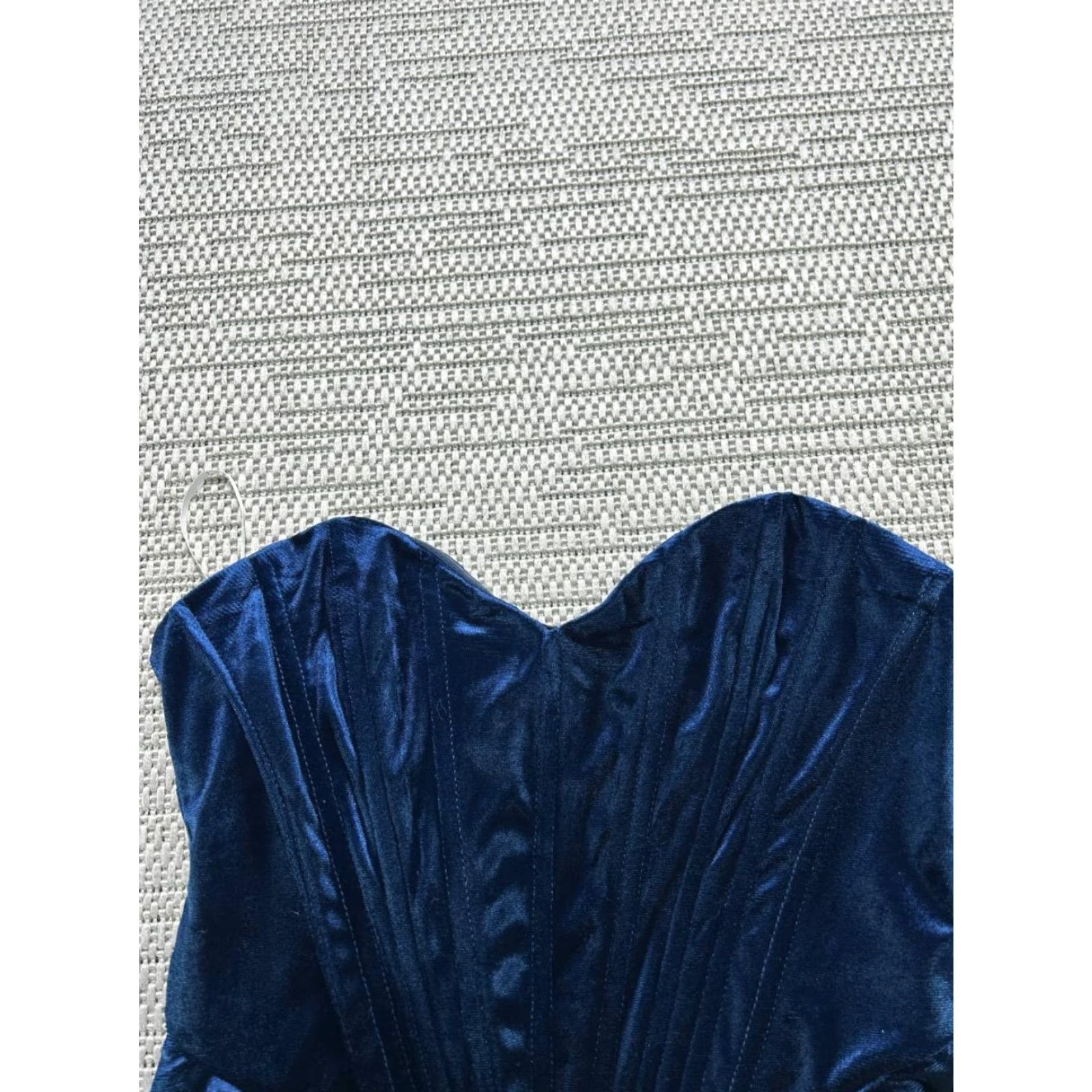 Lulus Lulus Dress Womens Small Blue Velvet Bodycon Dress Size S / US 4 / IT 40 - 2 Thumbnail