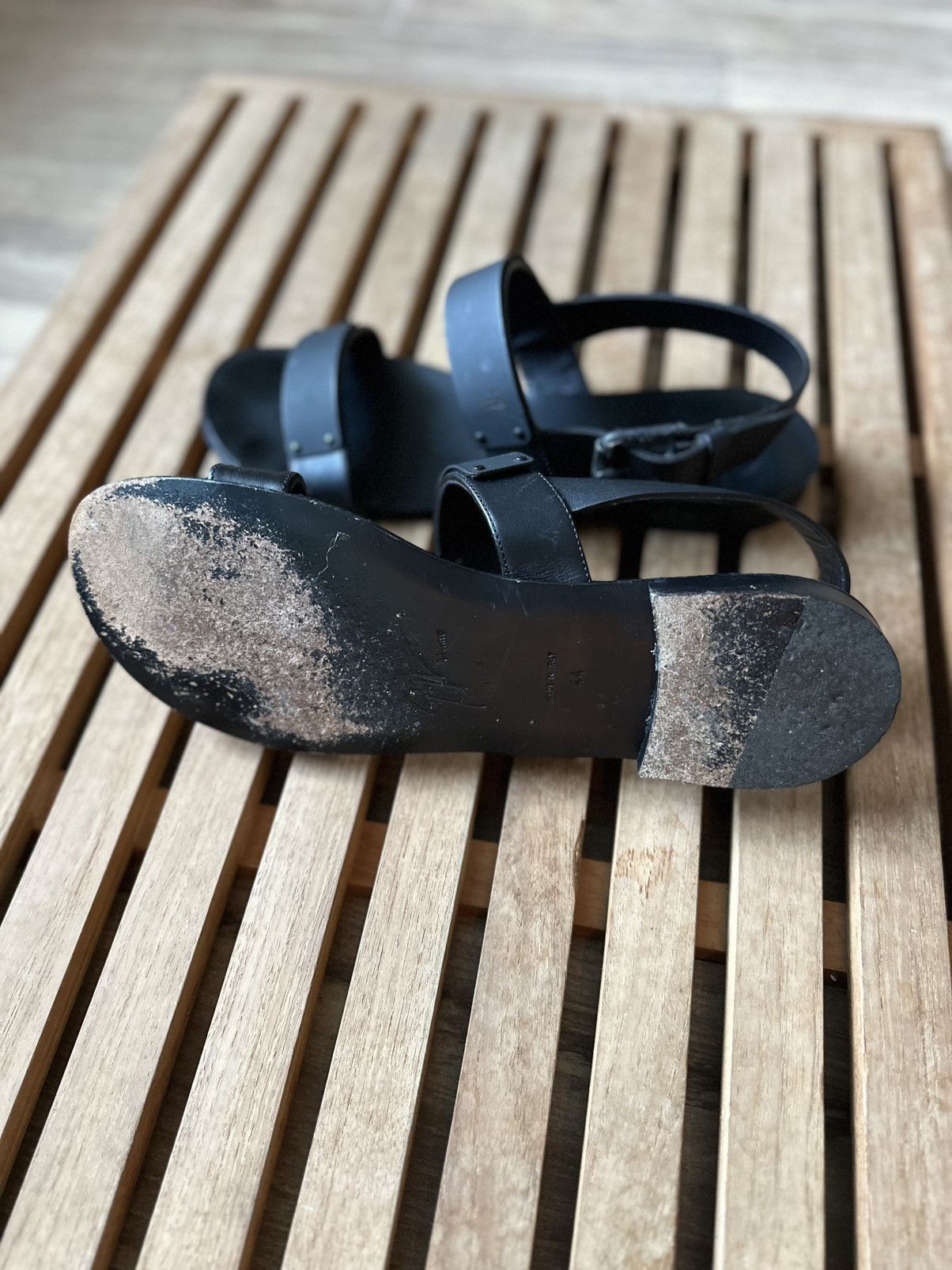 Giuseppe Zanotti Giuseppe Zanotti Homme Zak Flat Sandals. Black/Black. Sz. 44 Size US 11 / EU 44 - 5 Thumbnail