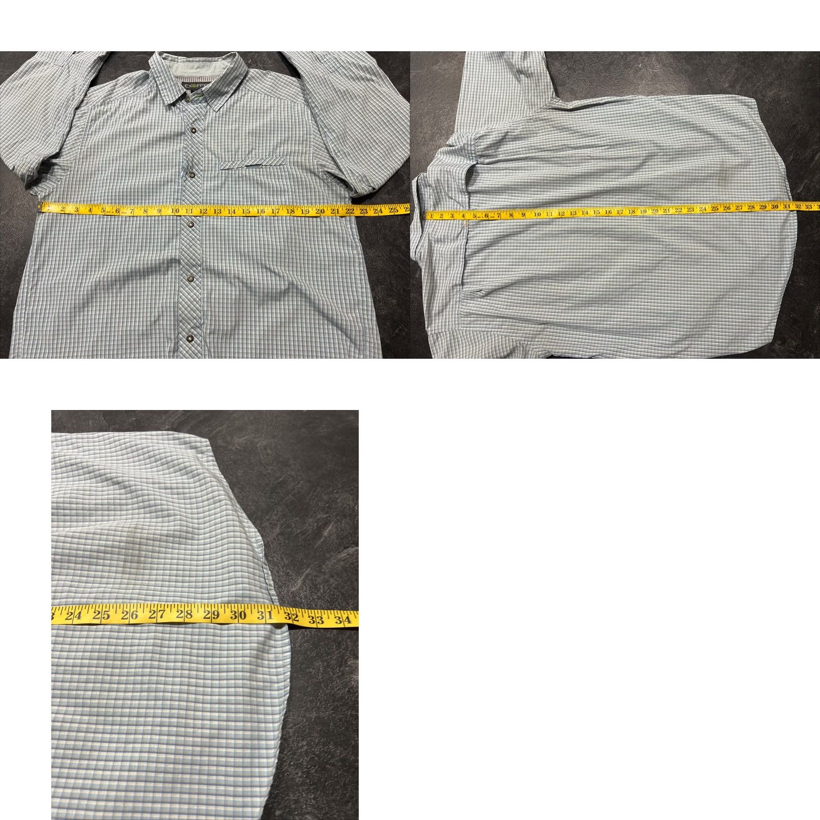 ExOfficio ExOfficio Shirt Mens L Plaid Button-Down Long Sleeve Vented Hiking Fish Size US L / EU 52-54 / 3 - 8 Thumbnail